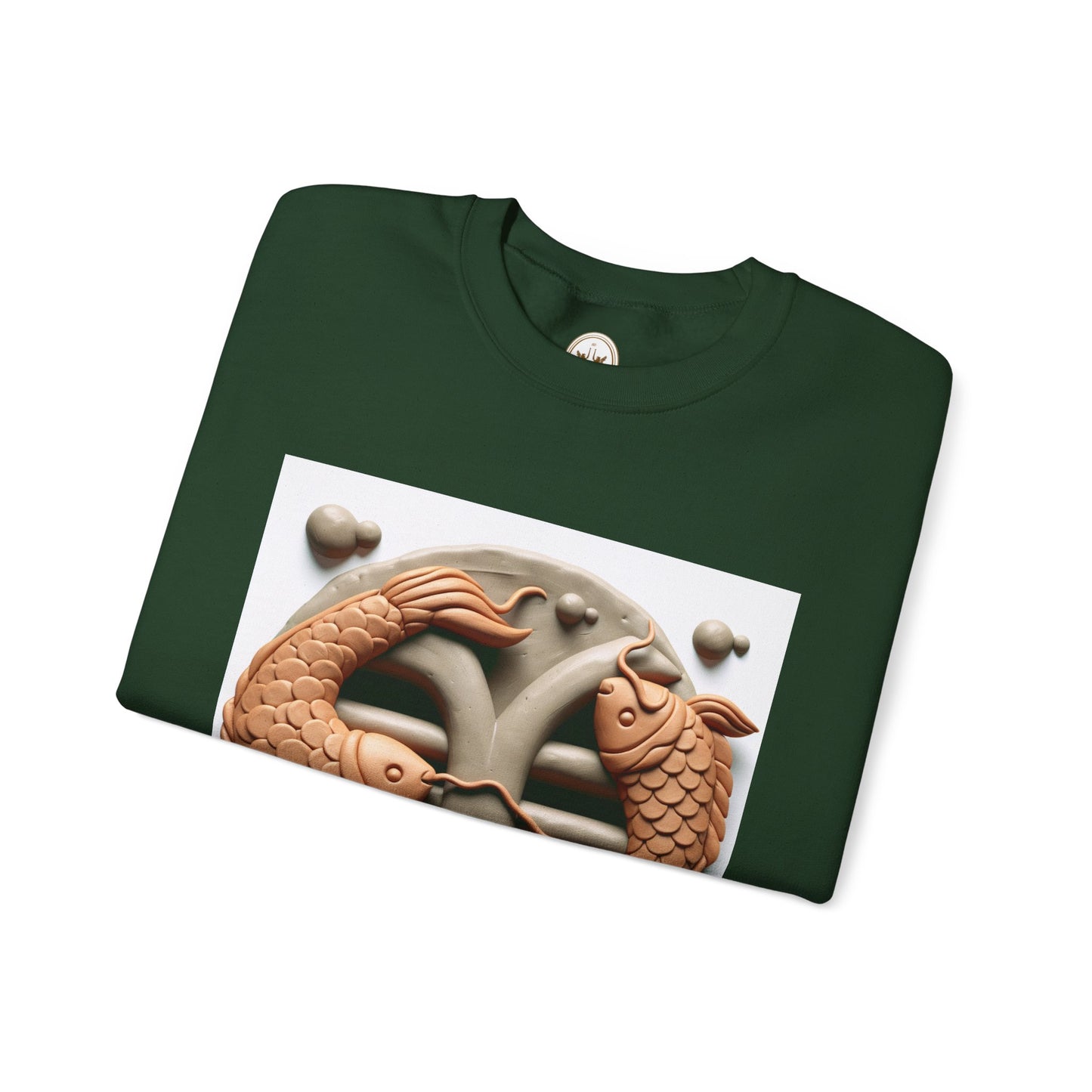 Unisex Heavy Blend™ Crewneck Sweatshirt,Two Fishes Pisces Zodiac Design