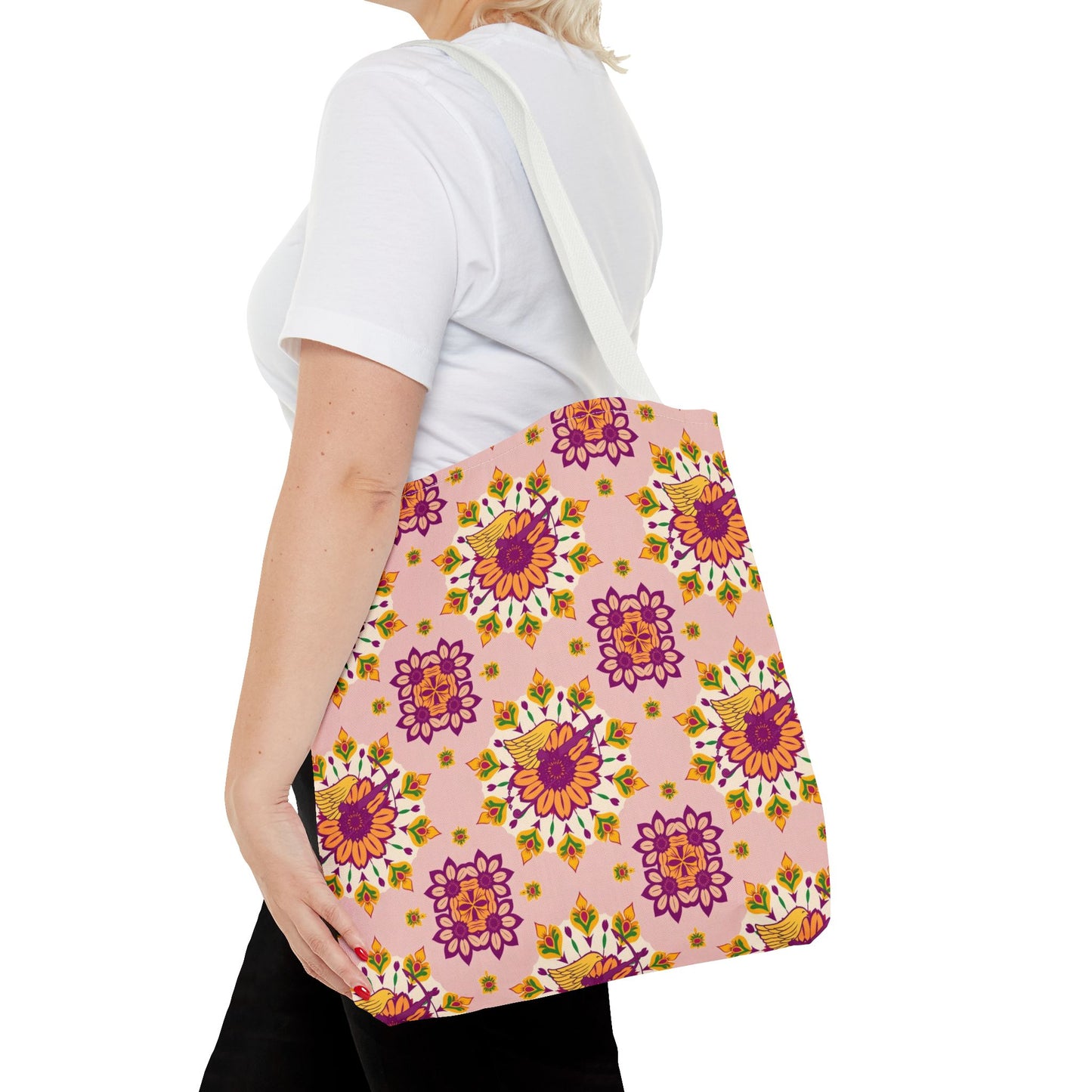 Tote Bag (AOP), Sagittarius, Zodiac, Flower Pattern
