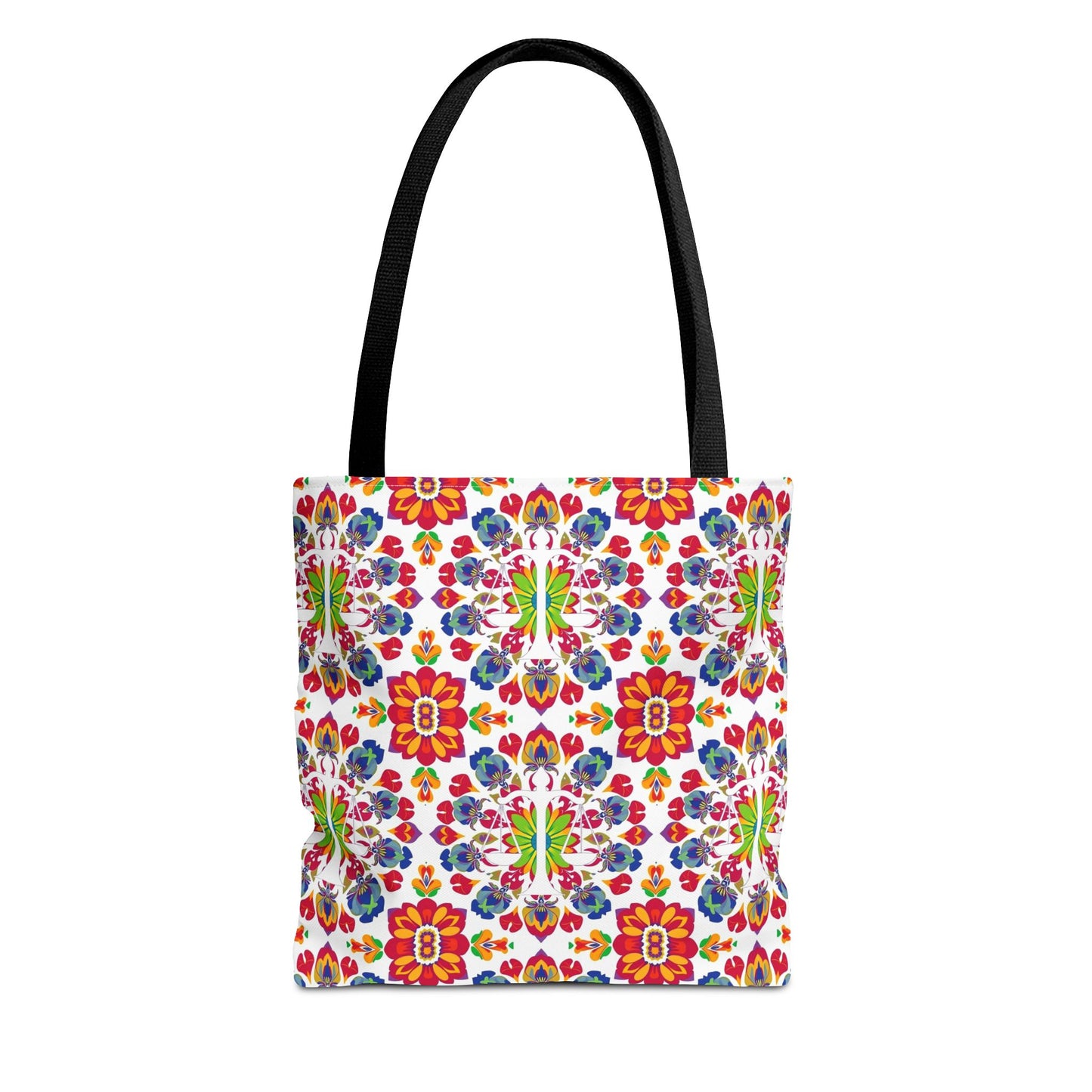Tote Bag, (AOP), Libra, Zodiac v5, Flower Pattern