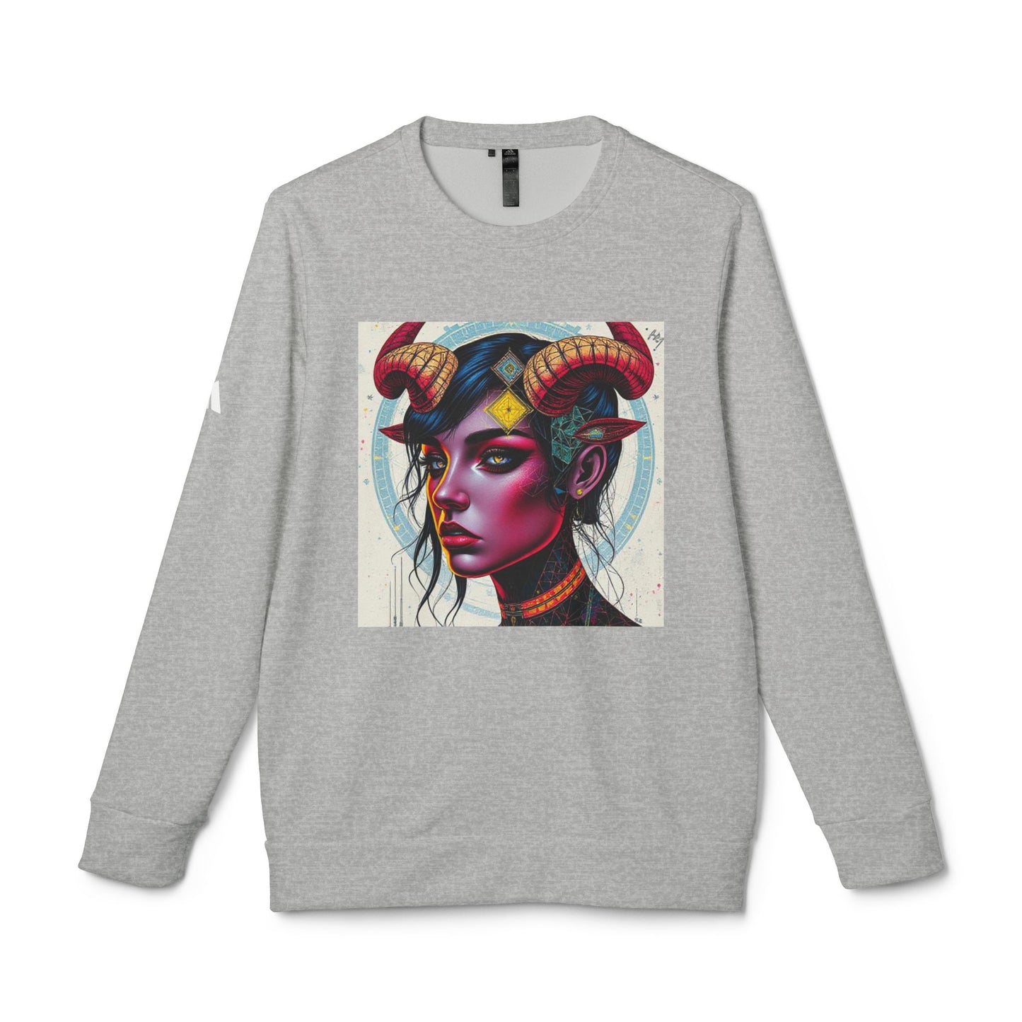 Adidas, Unisex Fleece Crewneck Sweatshirt, Taurus, Pop Art, Zodiac