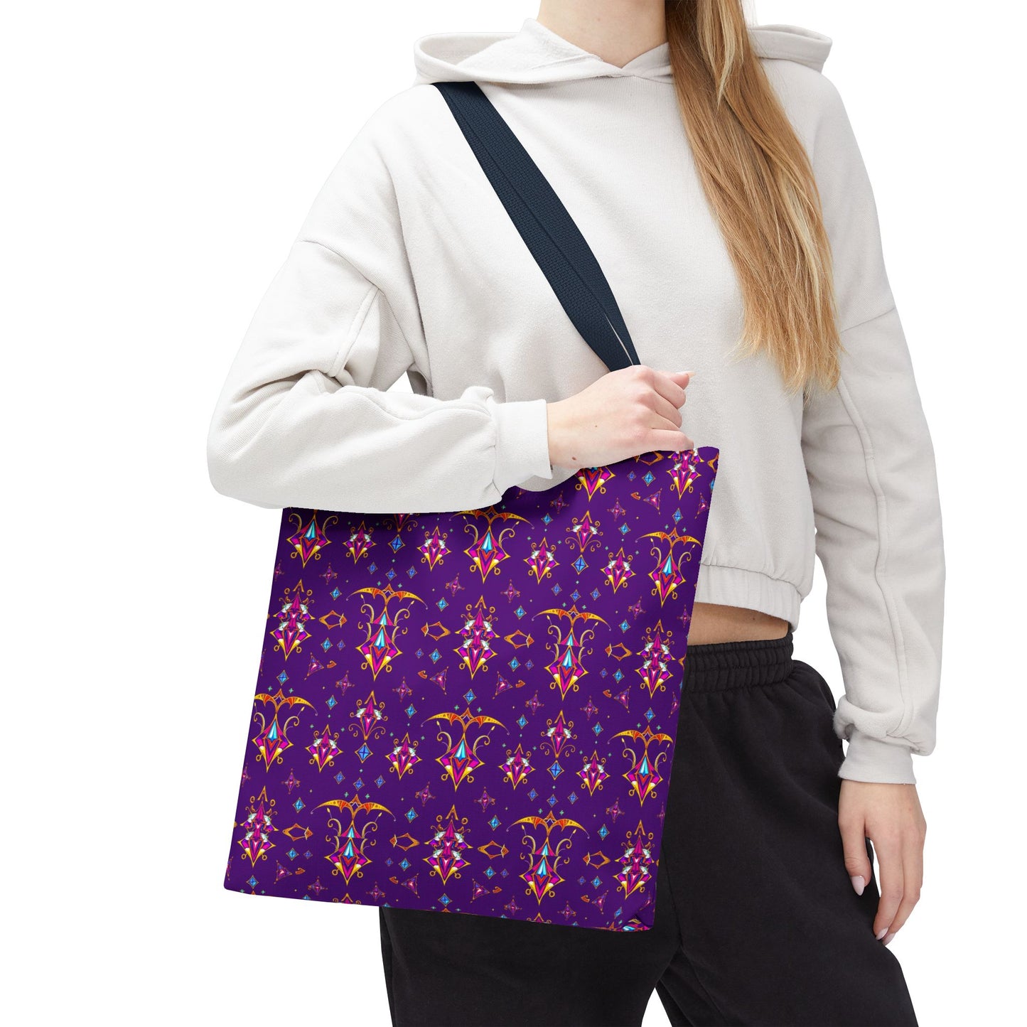 Tote Bag (AOP), Sagittarius, Zodiac, Jewel Pattern