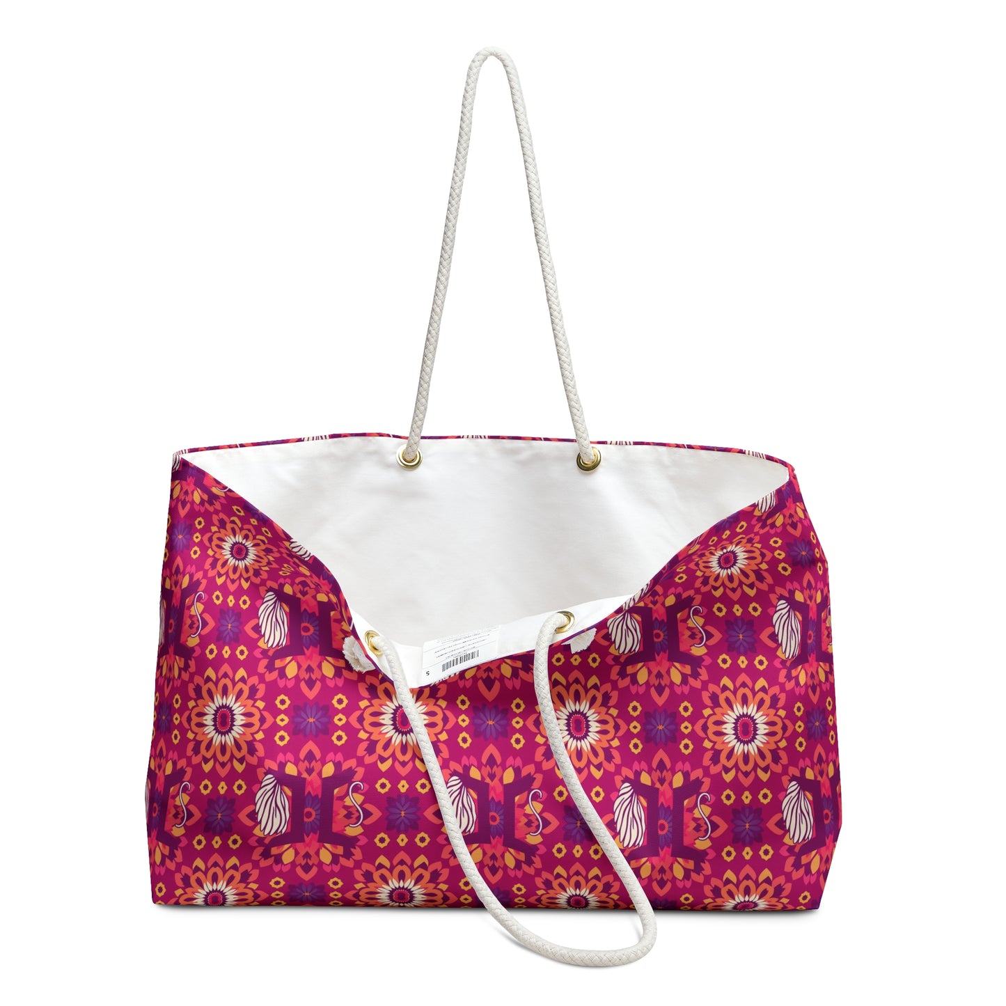 Weekender Bag, Gemini, Zodiac v1, Flower Pattern