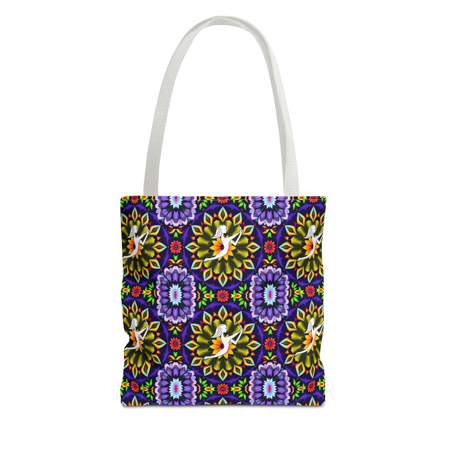 Tote Bag (AOP), Sagittarius, Zodiac v2, Flower Pattern