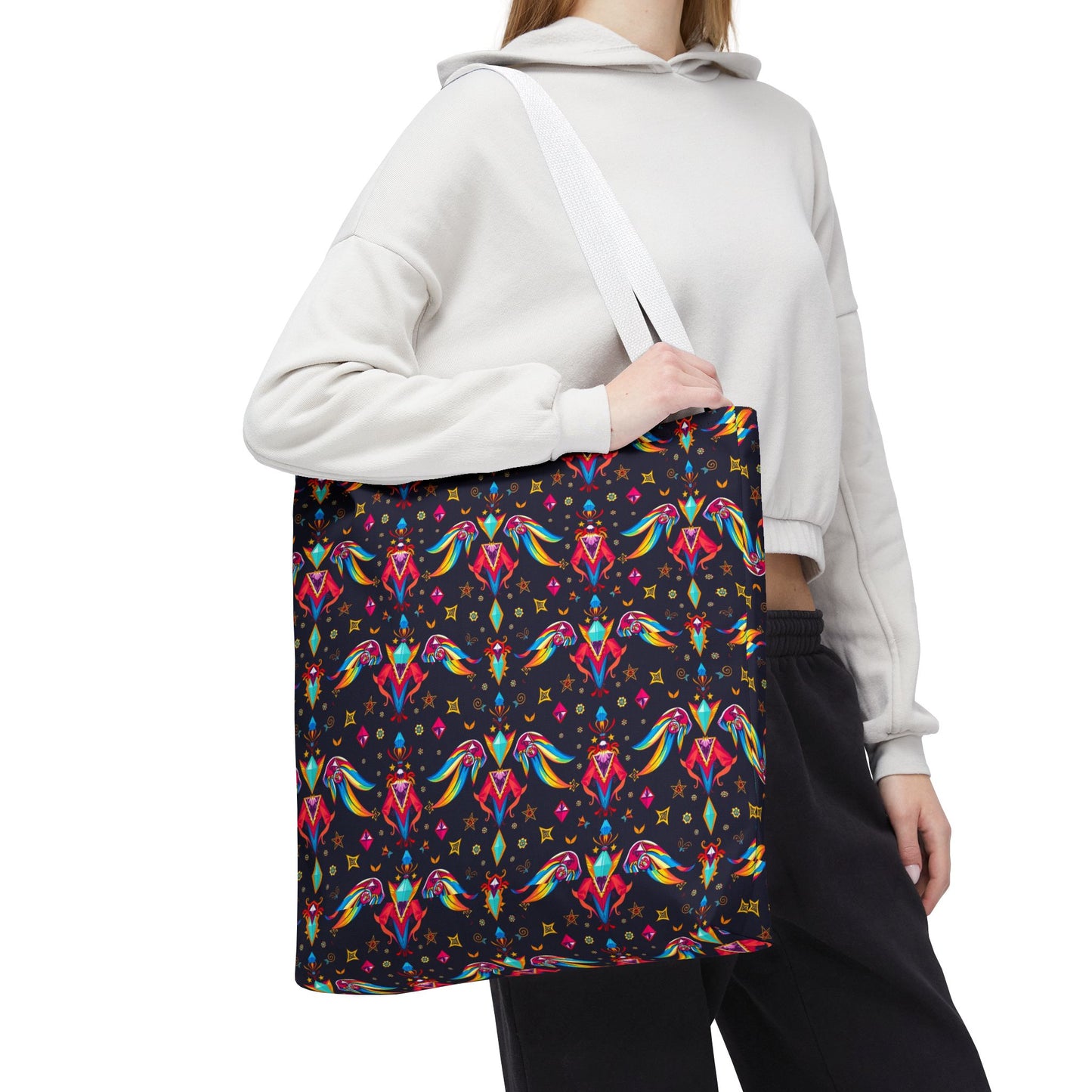 Tote Bag (AOP), Virgo, Zodiac v1, Jewel Pattern