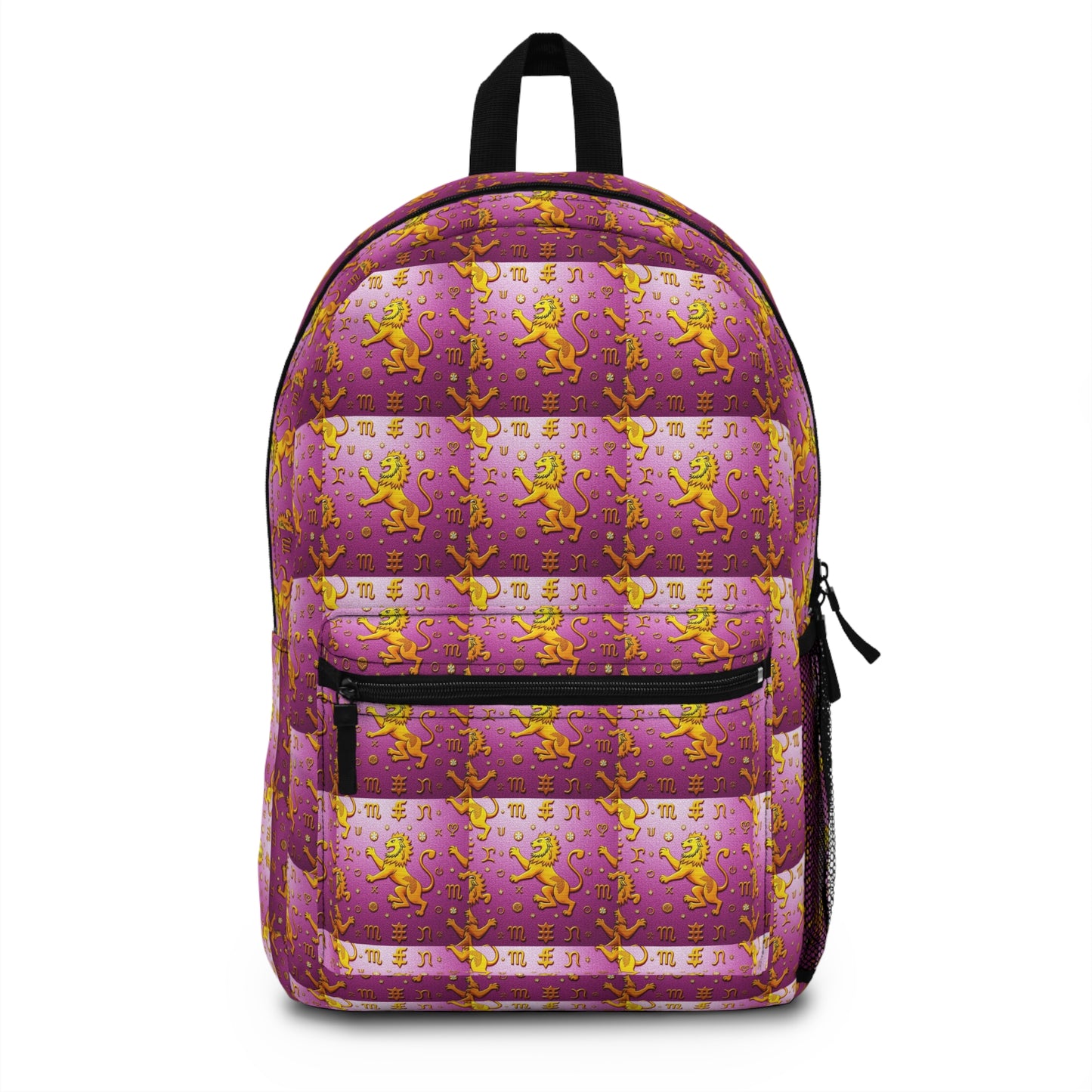 Backpack, Leo, Zodiac, Metal Pattern