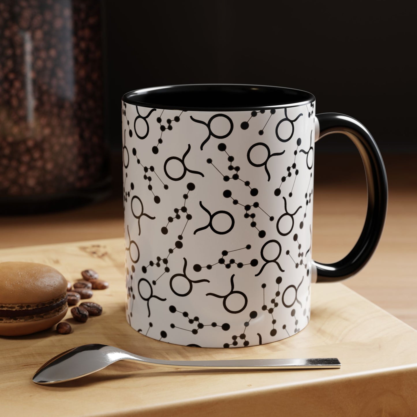 Accent Coffee Mug with the Taurus Zodiac sign (11, 15oz)