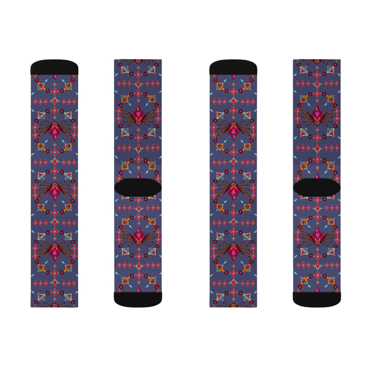 Sublimation Socks, Scorpio, Zodiac v2, Jewel Pattern