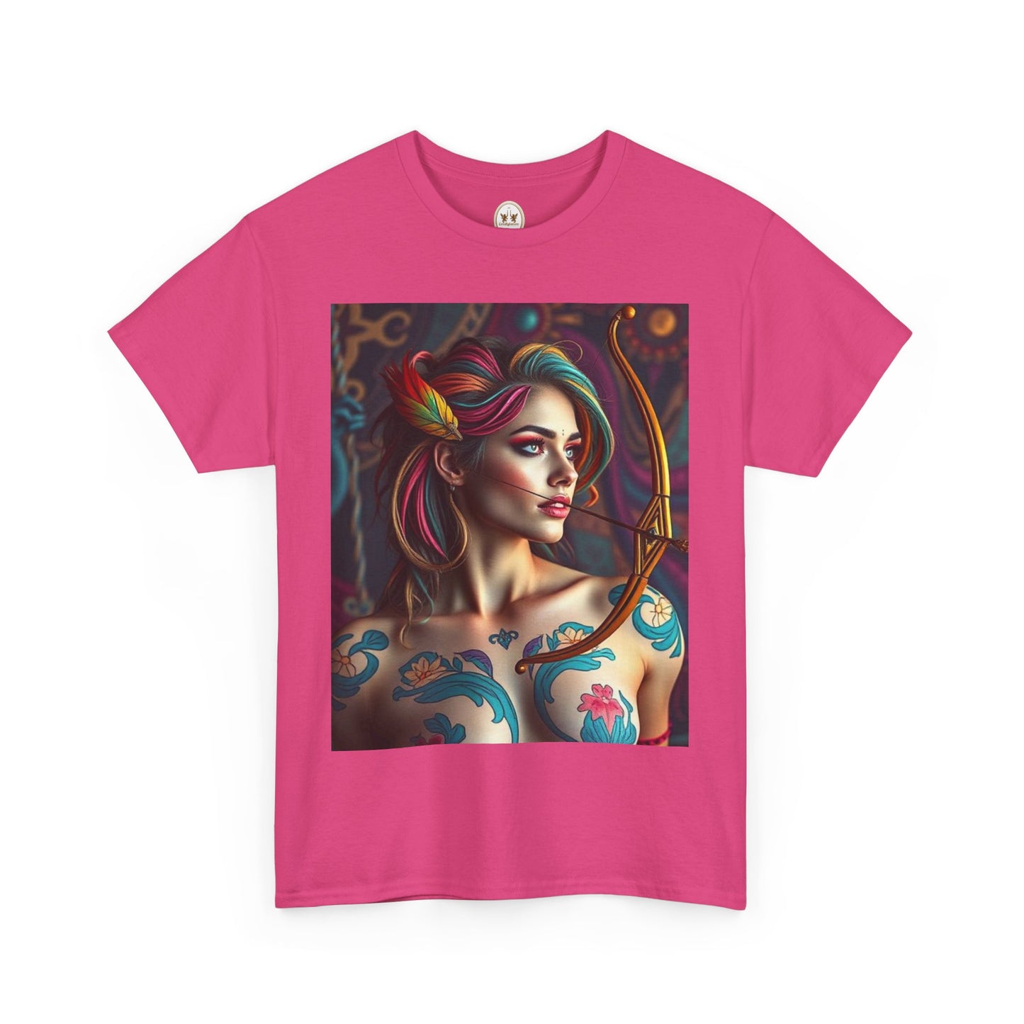 Unisex Heavy Cotton T-Shirt, Sagittarius, Zodiac v1, Sexy Art