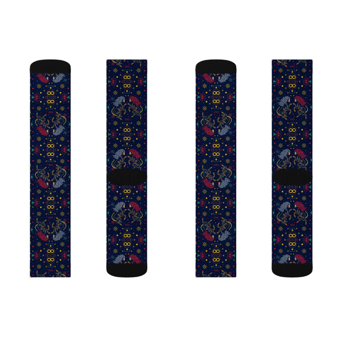 Sublimation Socks, Gemini, Zodiac v3, Pattern