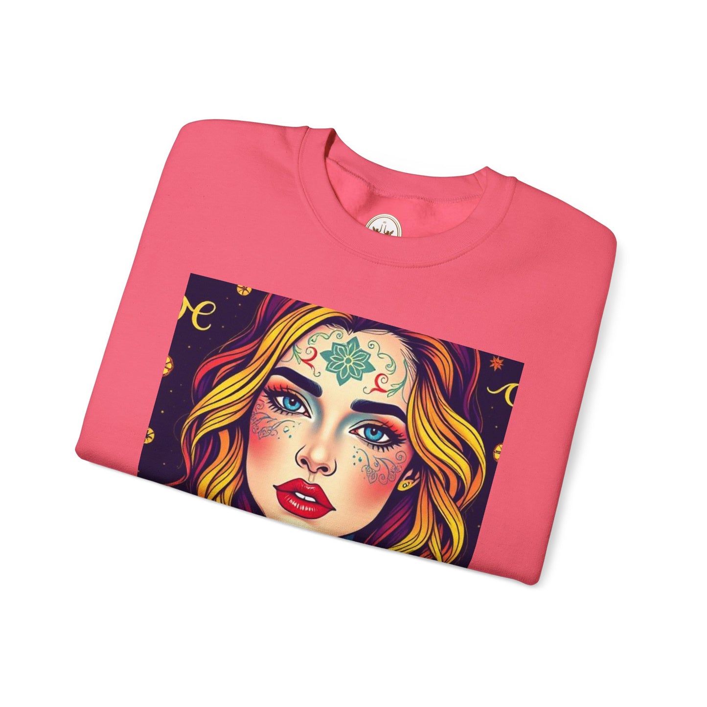 Unisex Heavy Blend™ Crewneck Sweatshirt, Aquarius, Zodiac, Sexy Pattern