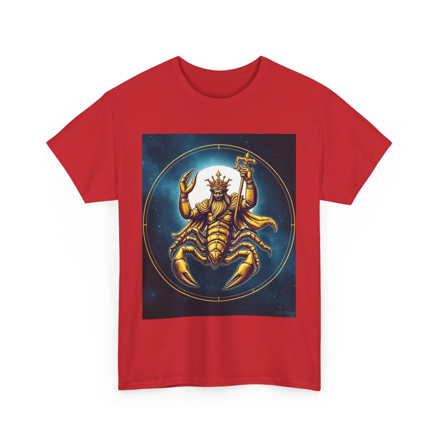 Unisex Heavy Cotton T-Shirt, Moon, Scorpio Zodiac Design