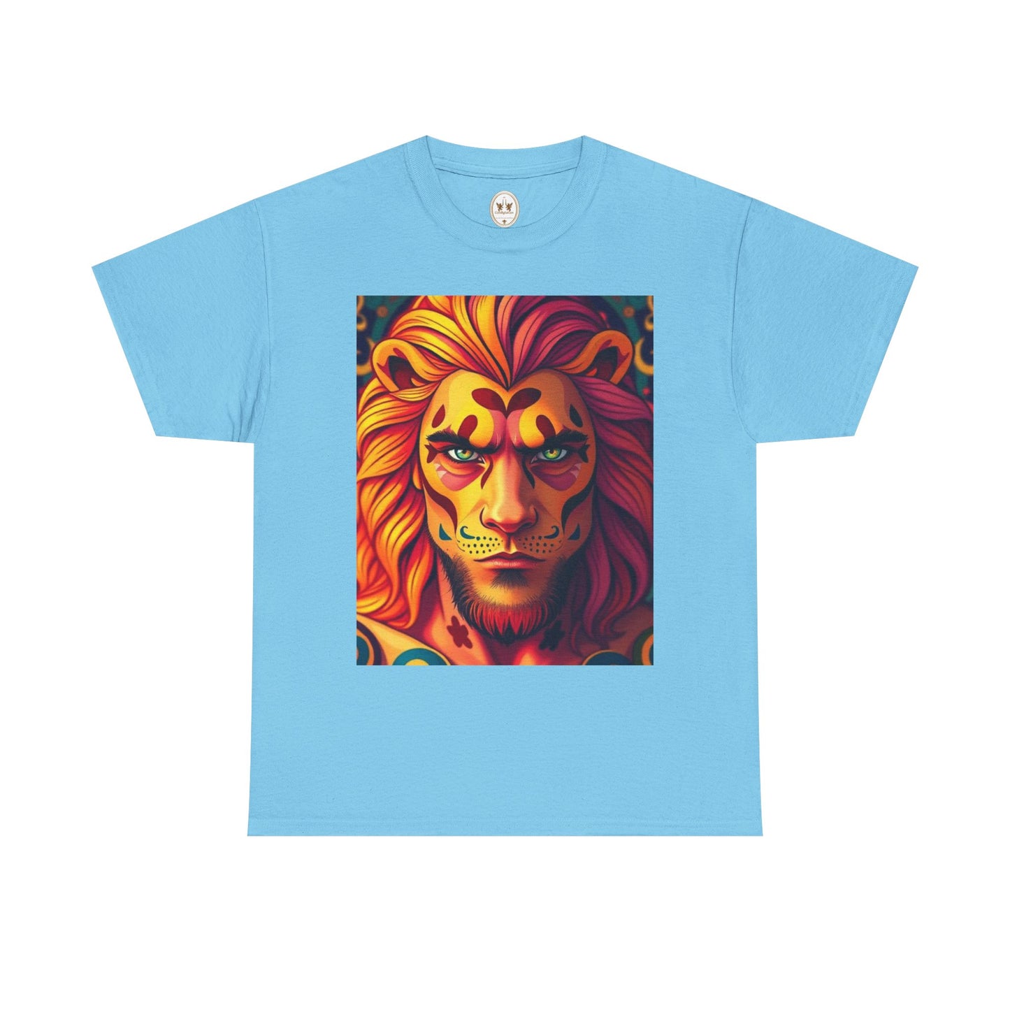 Unisex Heavy Cotton T-Shirt, Leo, Zodiac v2, Sexy Art