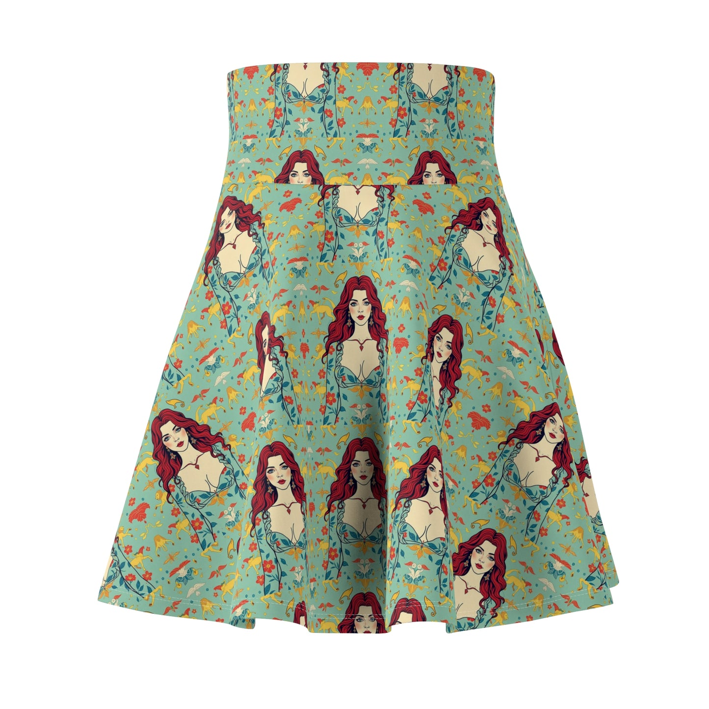 Women's Skater Skirt, (AOP), Virgo, Zodiac v3, Sexy Pattern