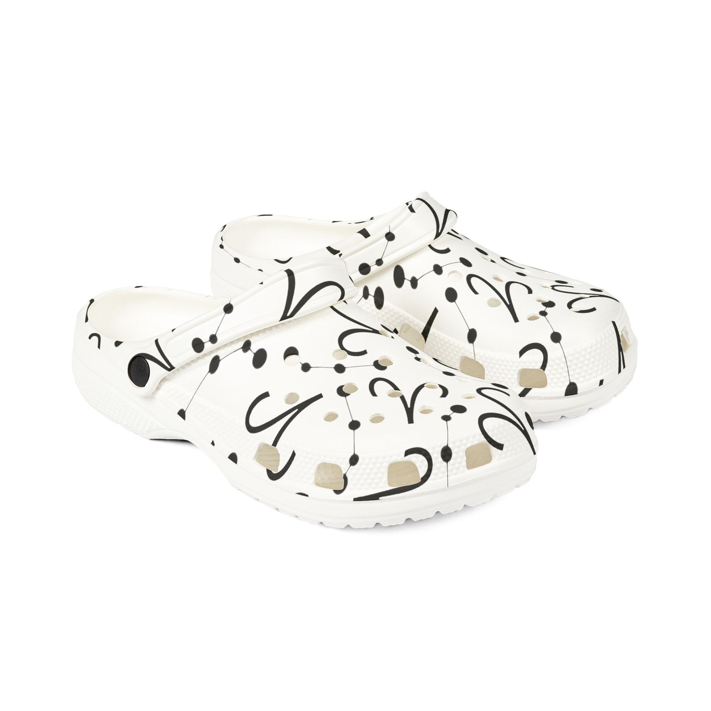 EVA Foam Rubber Shoes (AOP), Material 100% EVA, Aries Zodiac Design