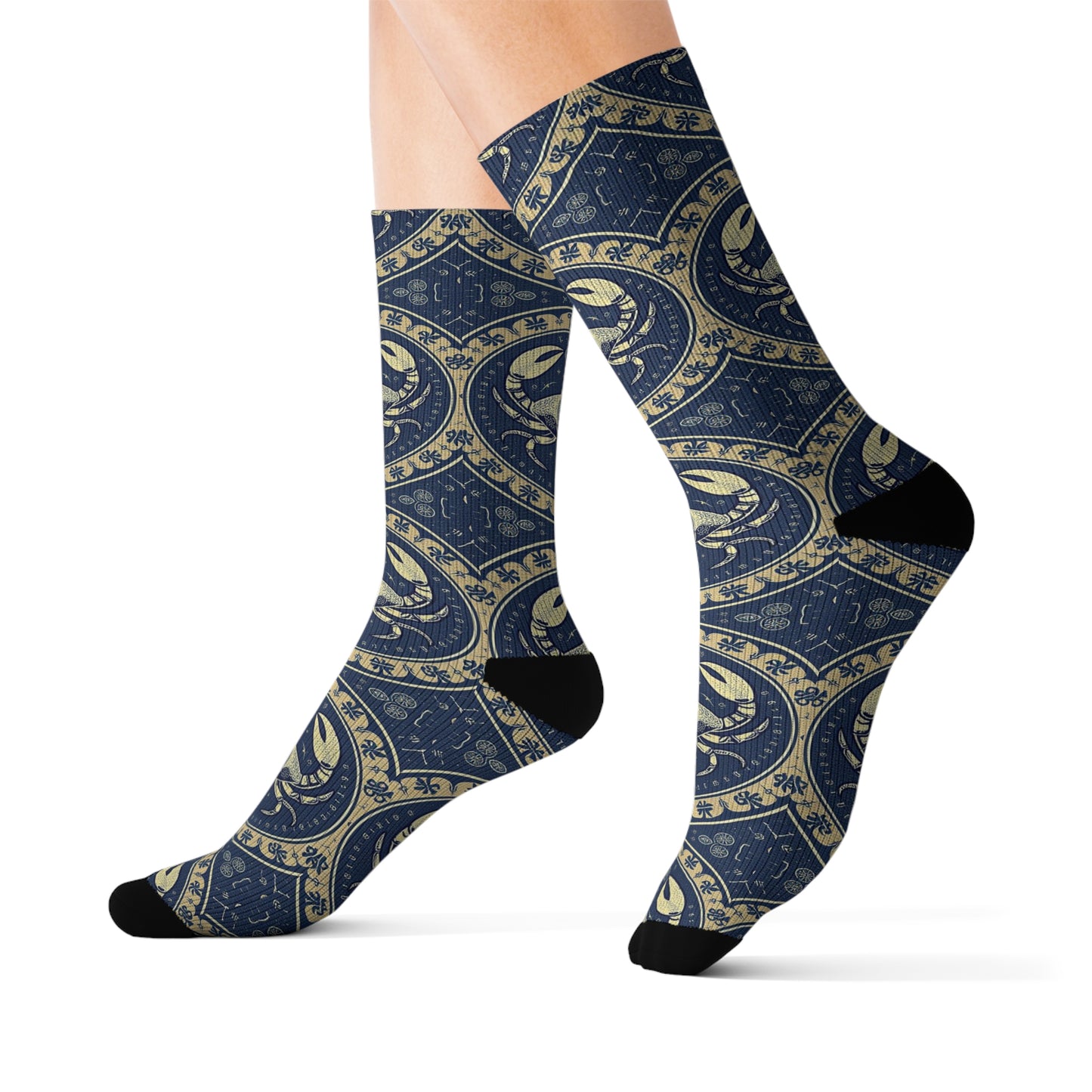 Sublimation Socks, Cancer, Zodiac v1, Pattern