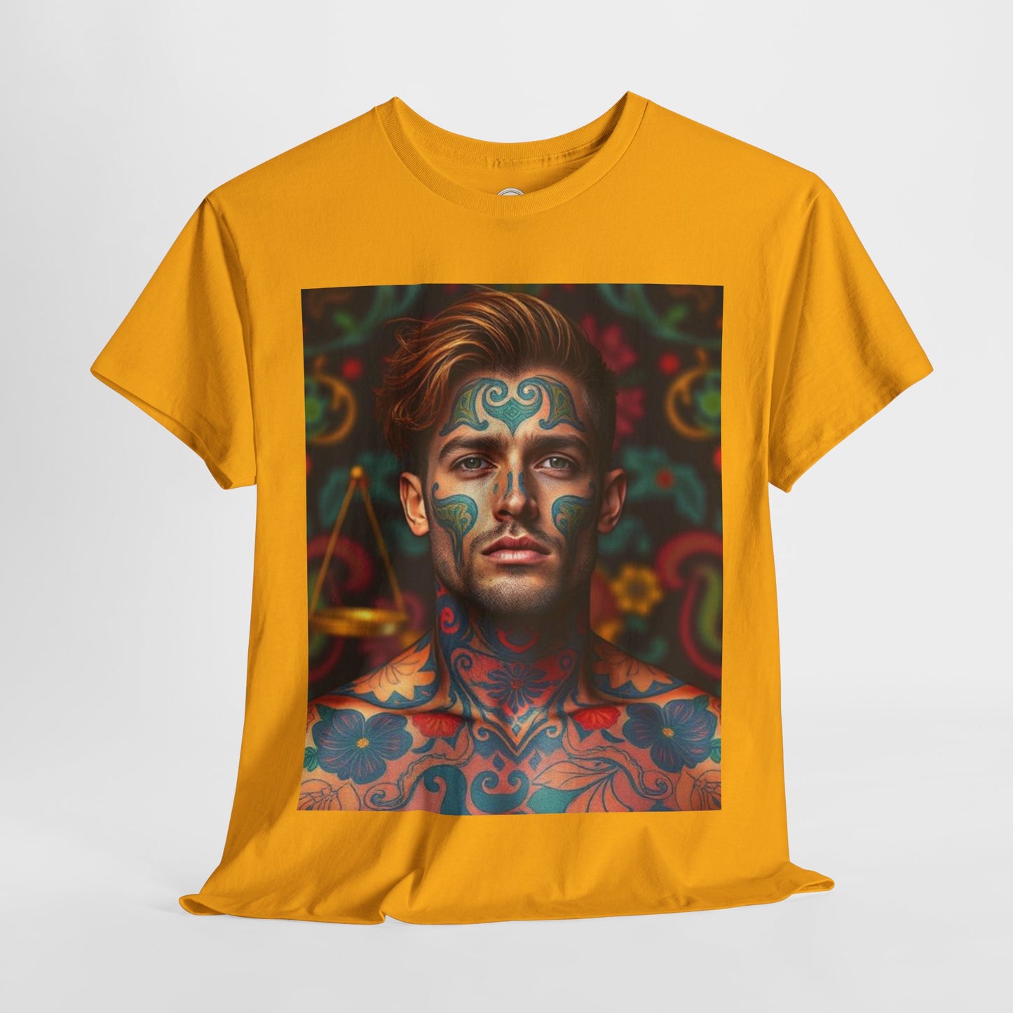 Unisex Heavy Cotton T-Shirt, Libra, Zodiac, Sexy Art