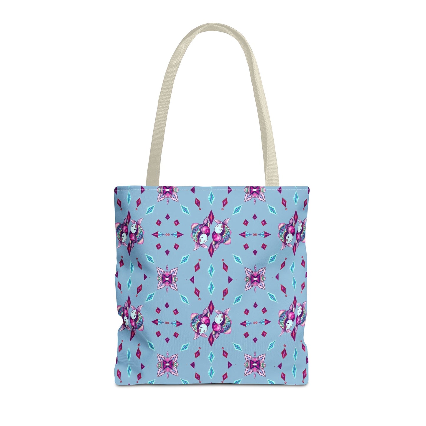 Tote Bag (AOP), Pisces, Zodiac v1, Jewel Pattern