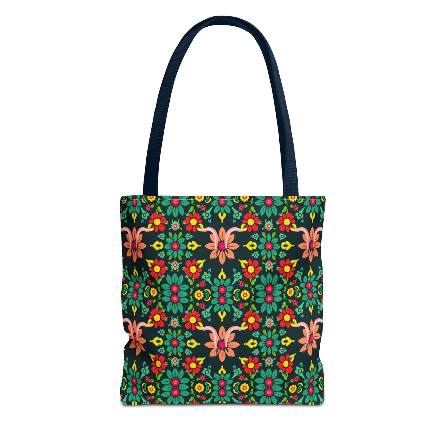Tote Bag, (AOP), Aquarius, Zodiac v1, Flower Pattern