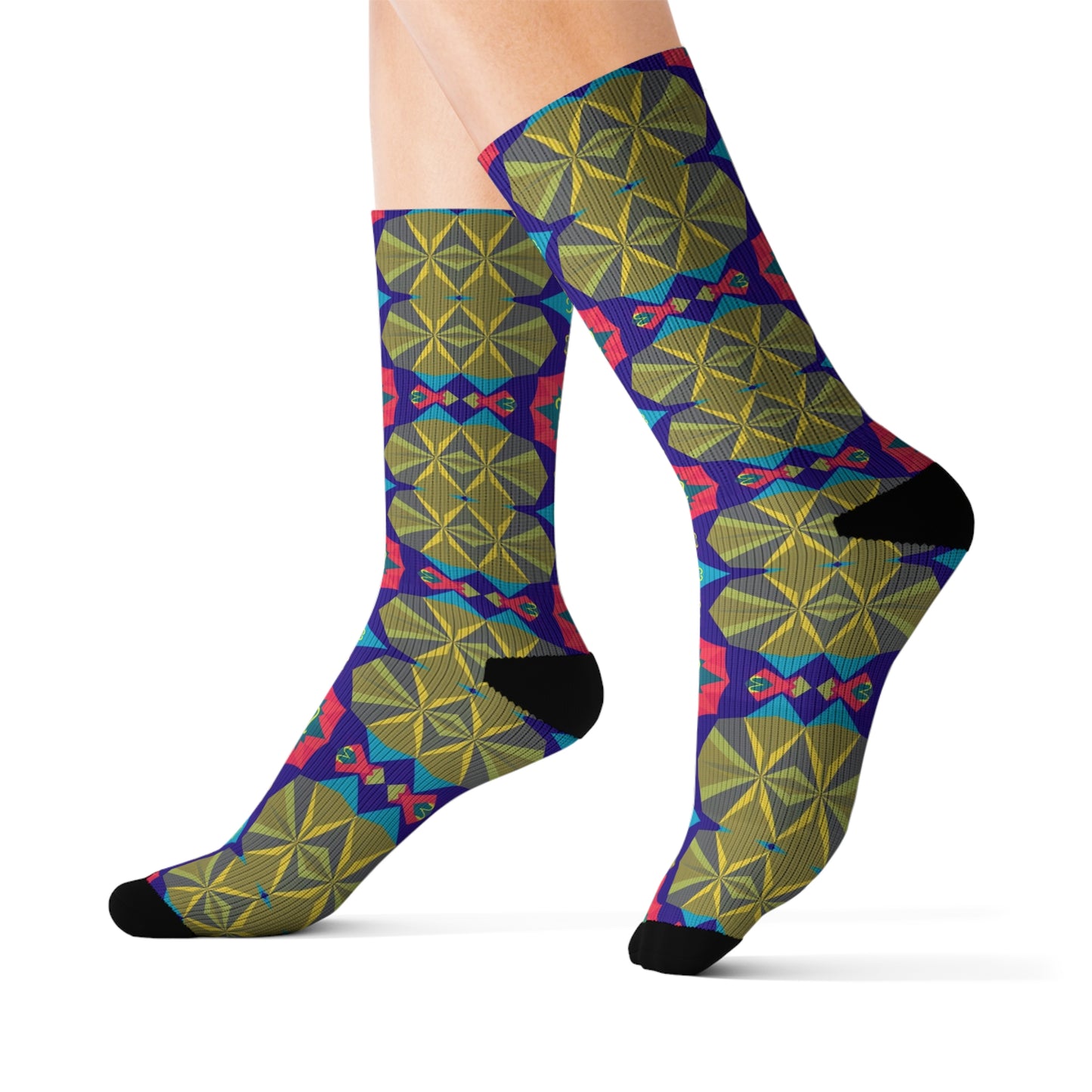Sublimation Socks, Aquarius, Zodiac v1, Shapes Pattern