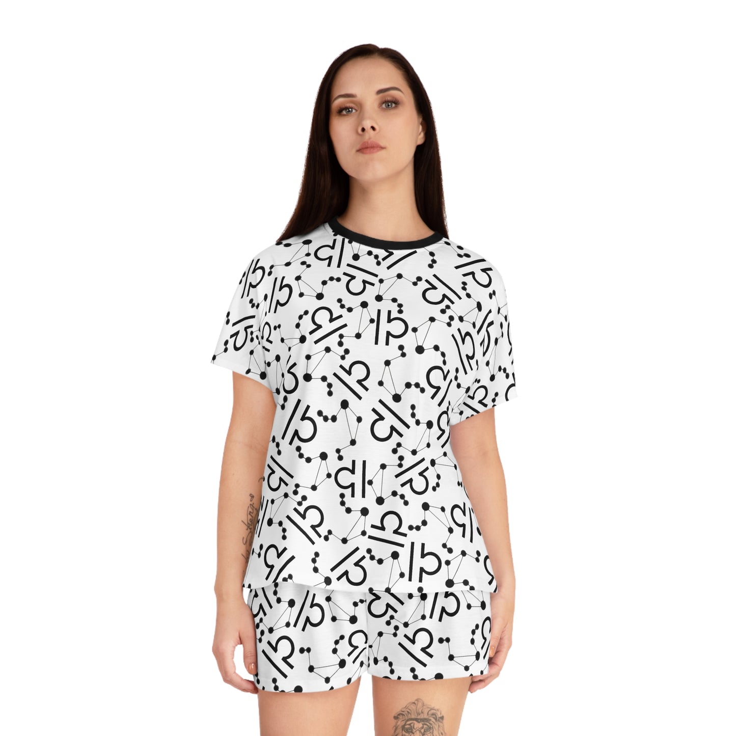 Women's Short Pajama Set Libra Zodiac Sign (AOP)