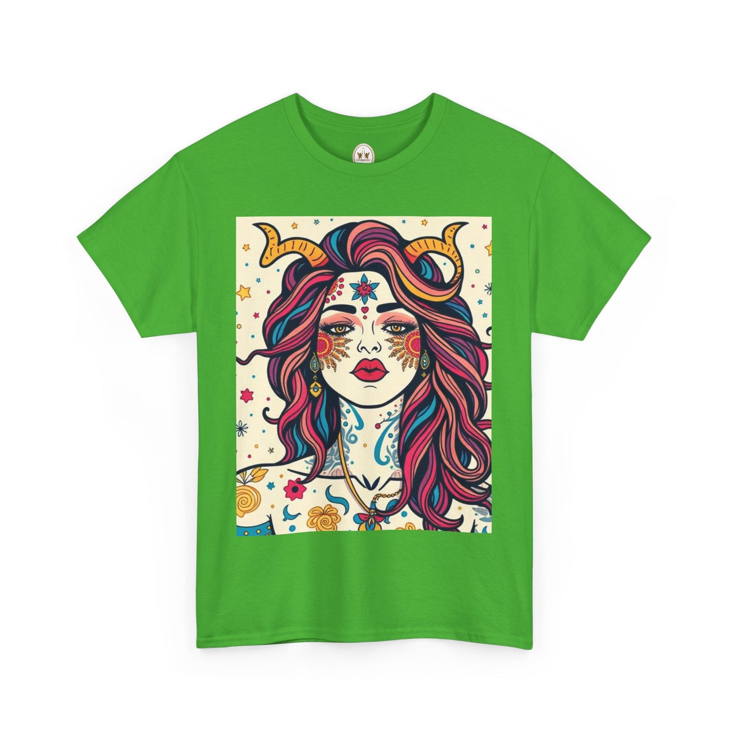 Unisex Heavy Cotton T-Shirt, Virgo, Zodiac v3, Sexy Art