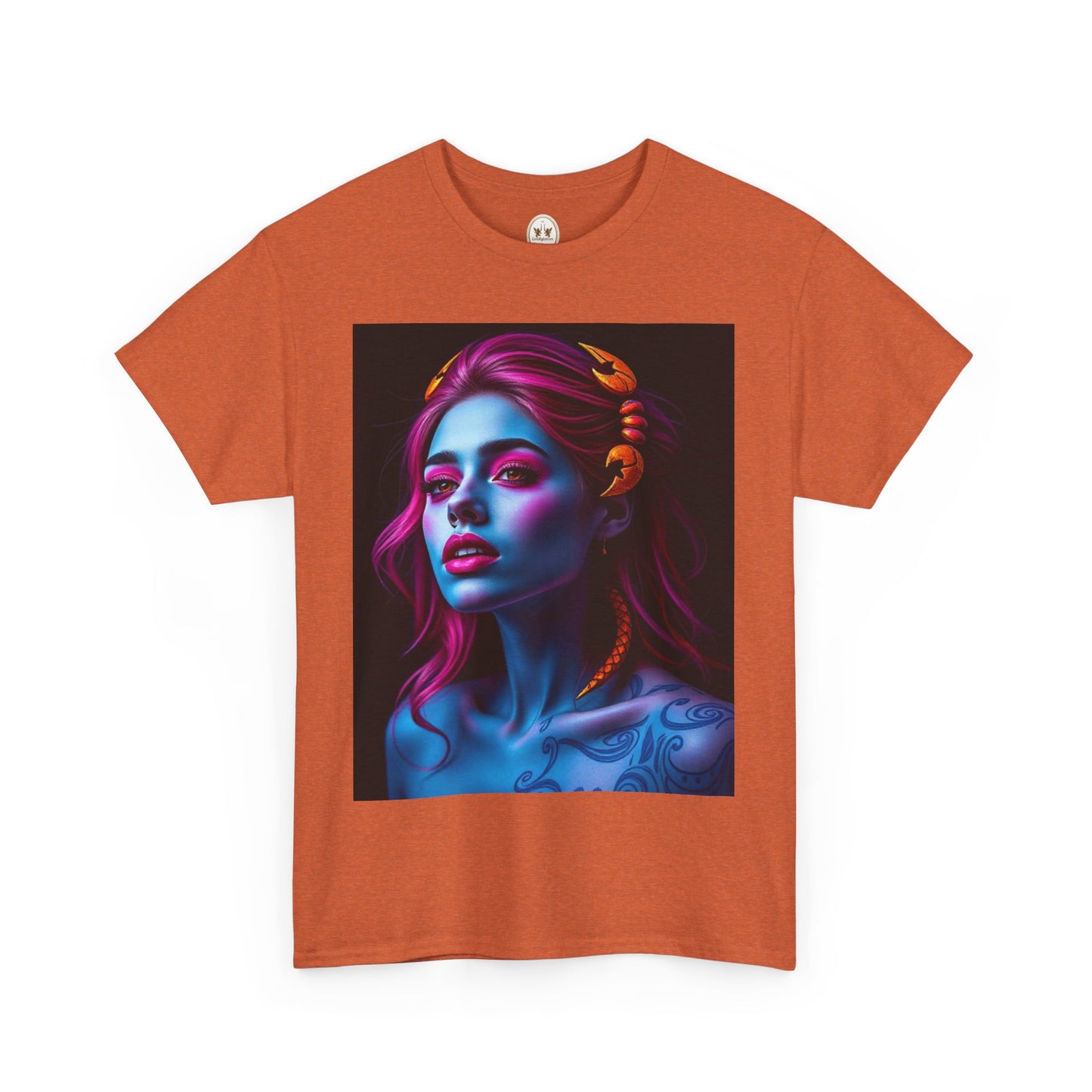 Unisex Heavy Cotton T-Shirt, Scorpio, Zodiac, Sexy Art
