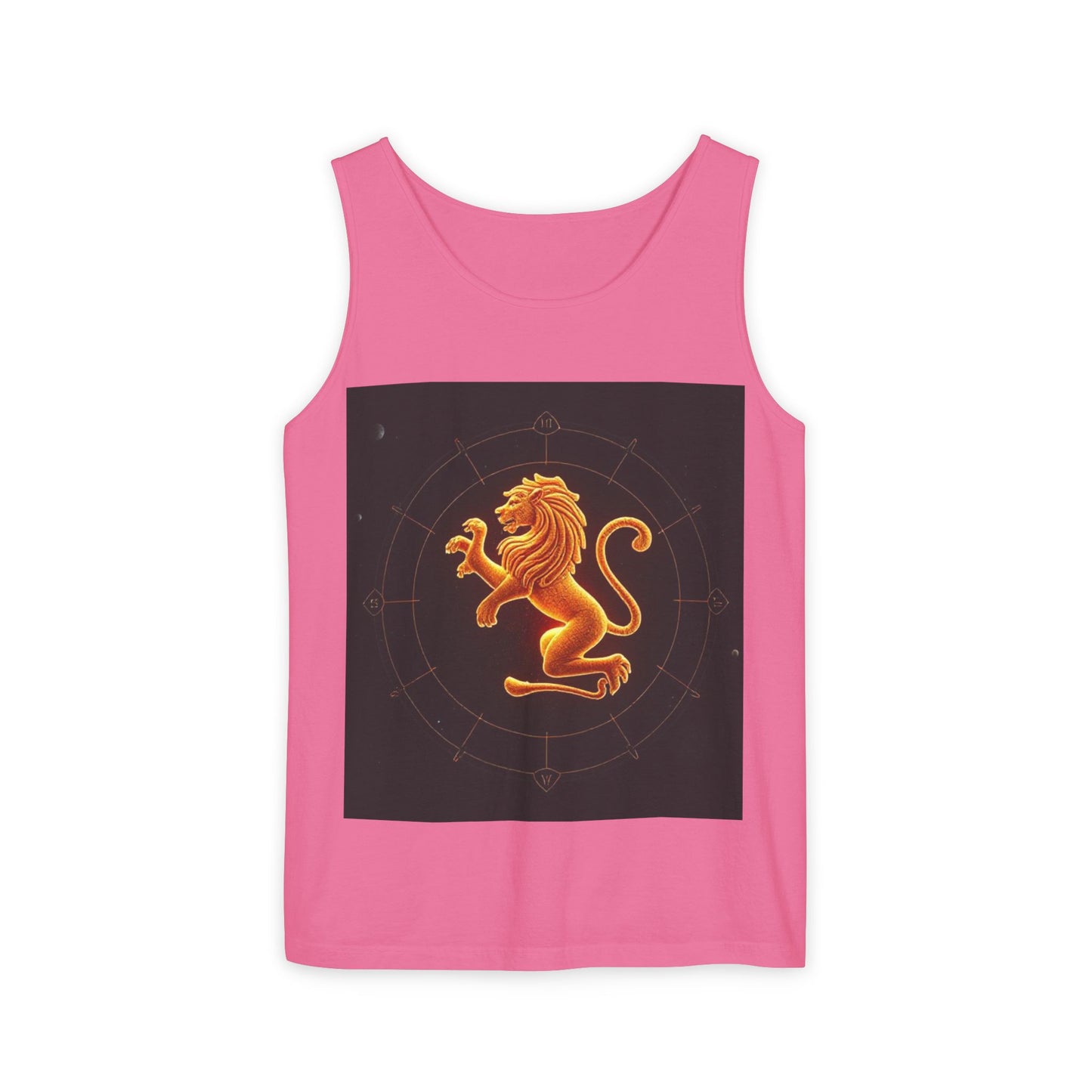 Unisex Garment-Dyed, Tank Top, Leo Design, Space Animal v1, 100% US cotton