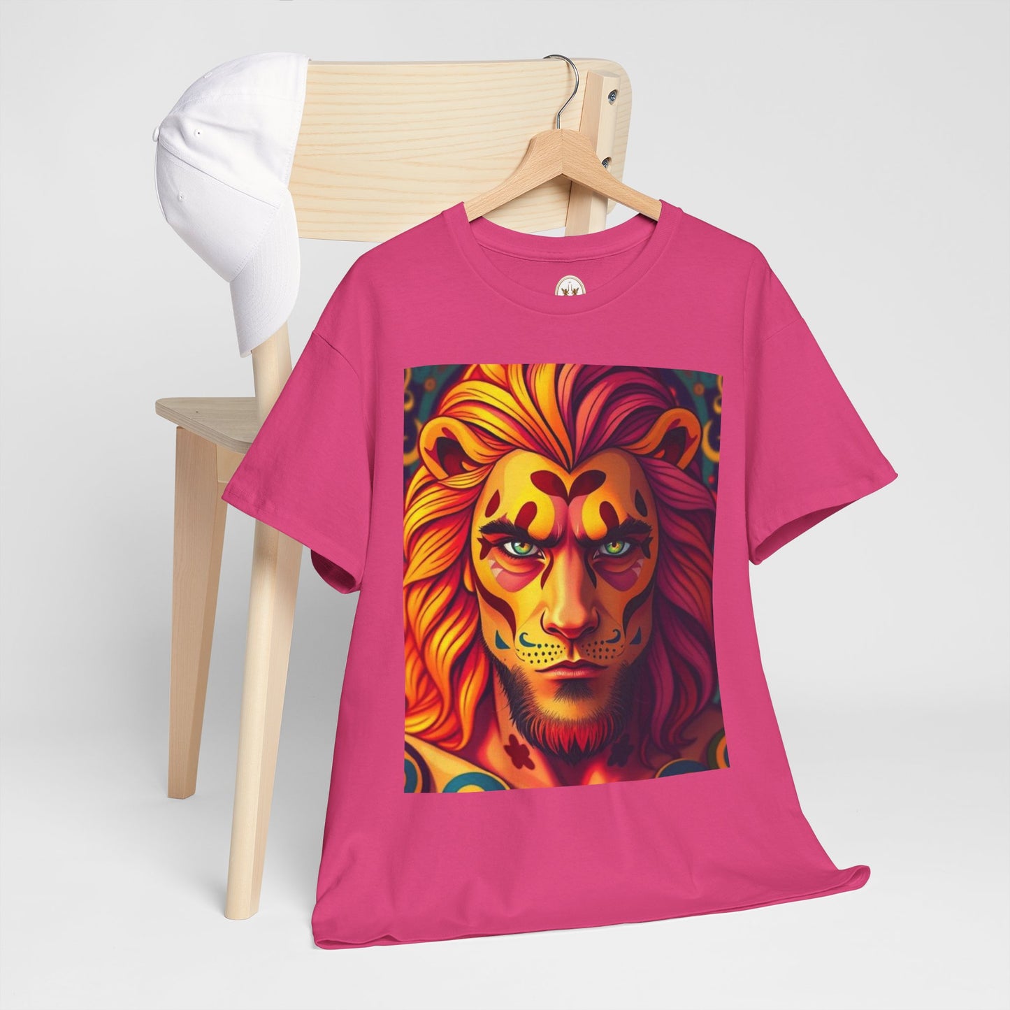 Unisex Heavy Cotton T-Shirt, Leo, Zodiac v2, Sexy Art