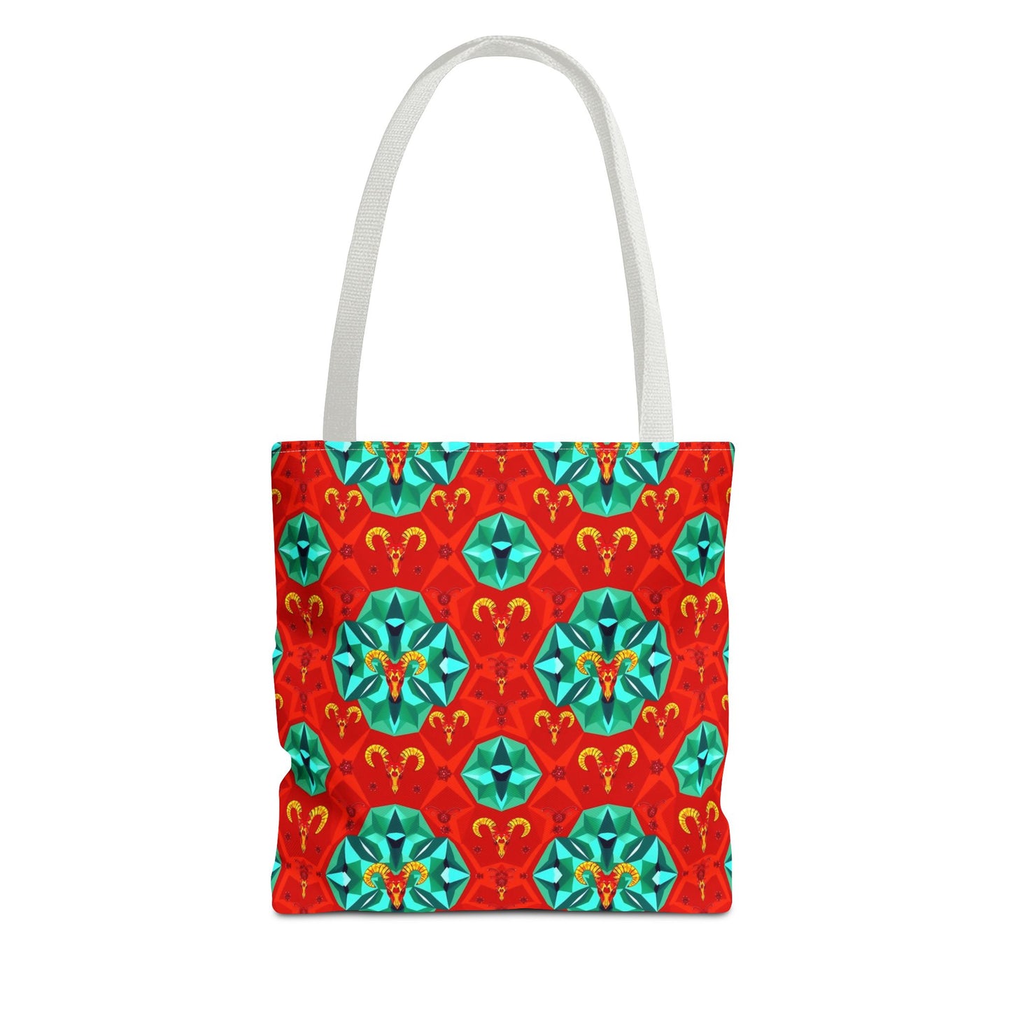 Tote Bag (AOP), Aries, Zodiac v1, Jewel Pattern