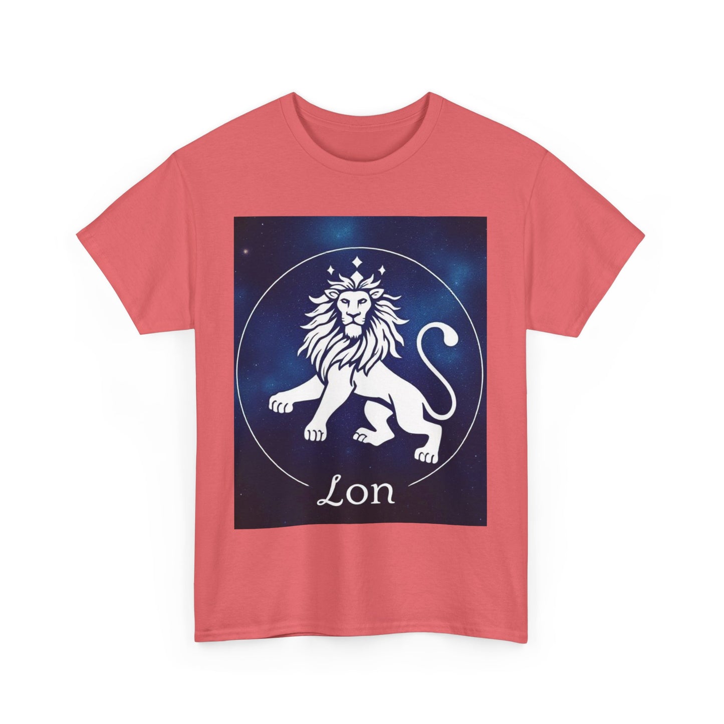 Unisex Heavy Cotton T-Shirt, Space Lion, Leo Zodiac Design