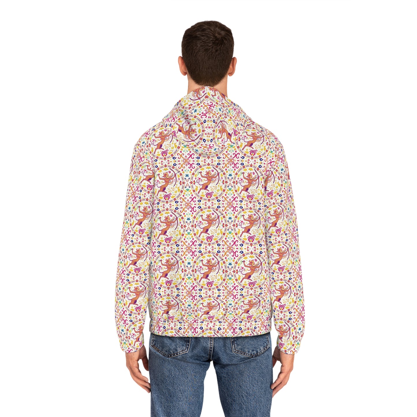 Full-Zip Hoodie (AOP), Sagittarius, Zodiac v4, Pattern