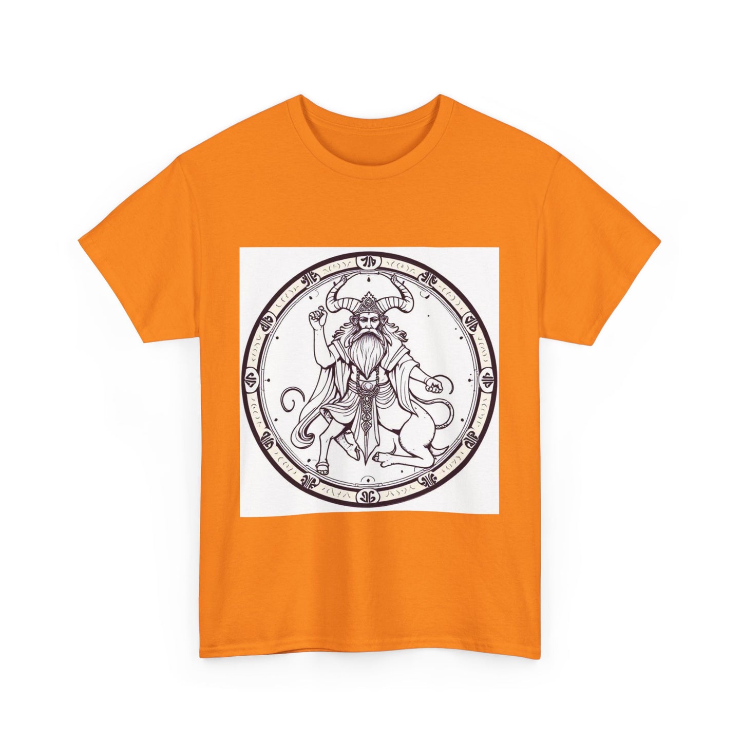 Unisex Heavy Cotton T-Shirt, Bull Centaur v1, Taurus Zodiac Design