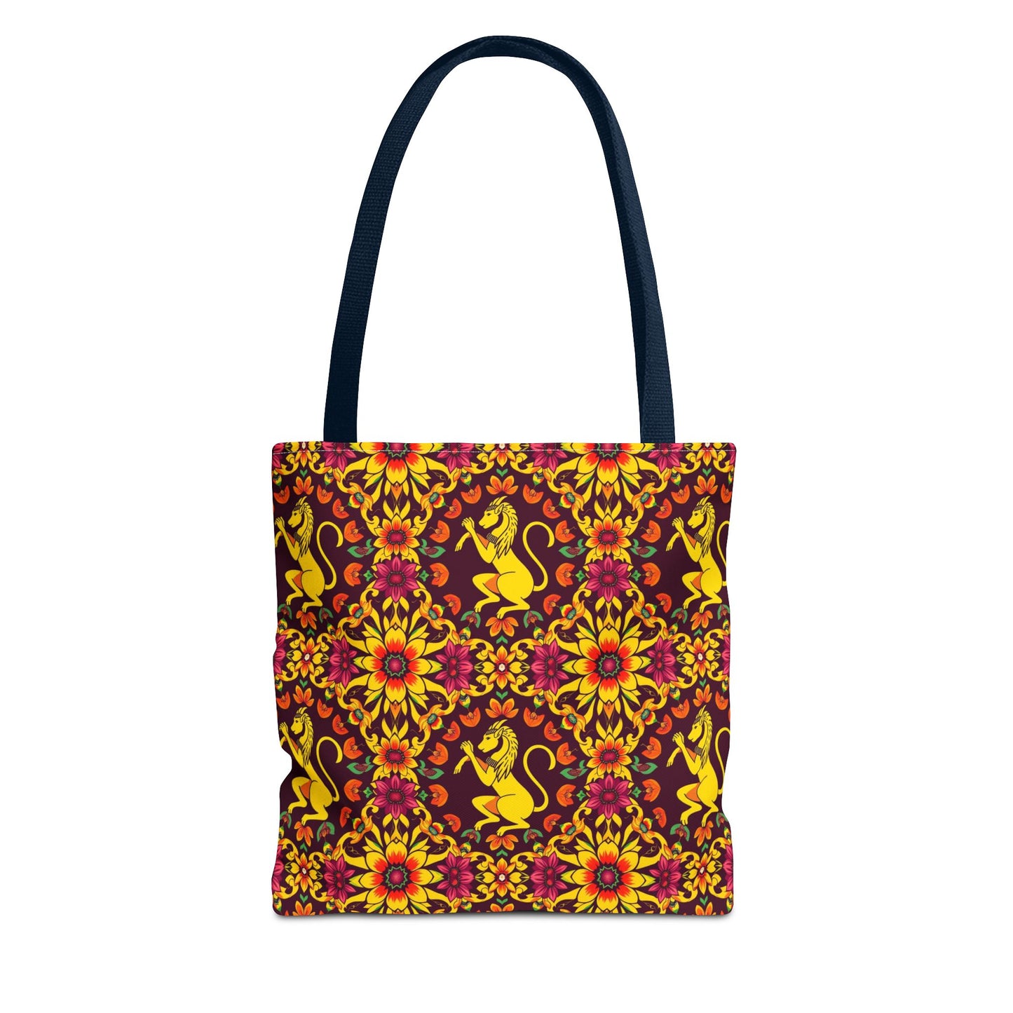 Tote Bag (AOP), Virgo, Zodiac v2, Flower Pattern