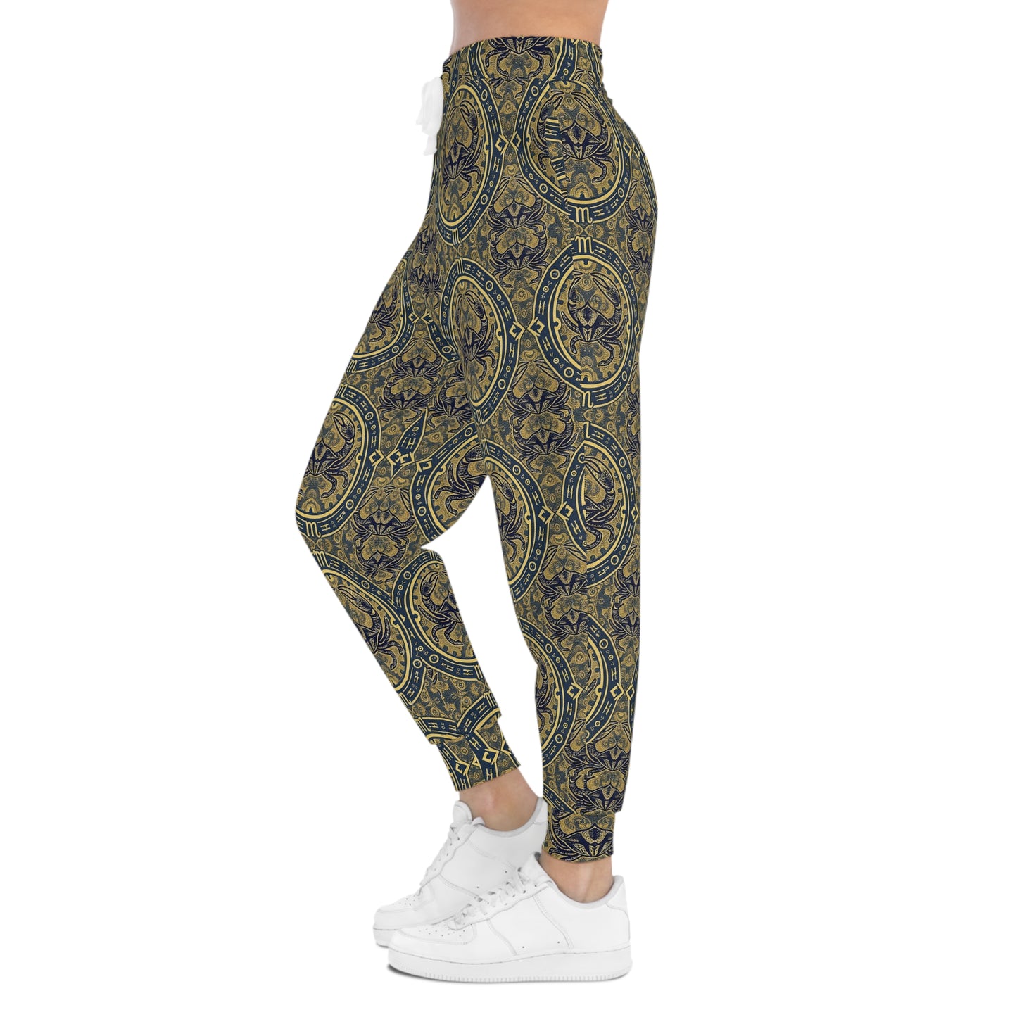 Athletic Joggers, Zodiac Design, Pattern, Cancer, AOP