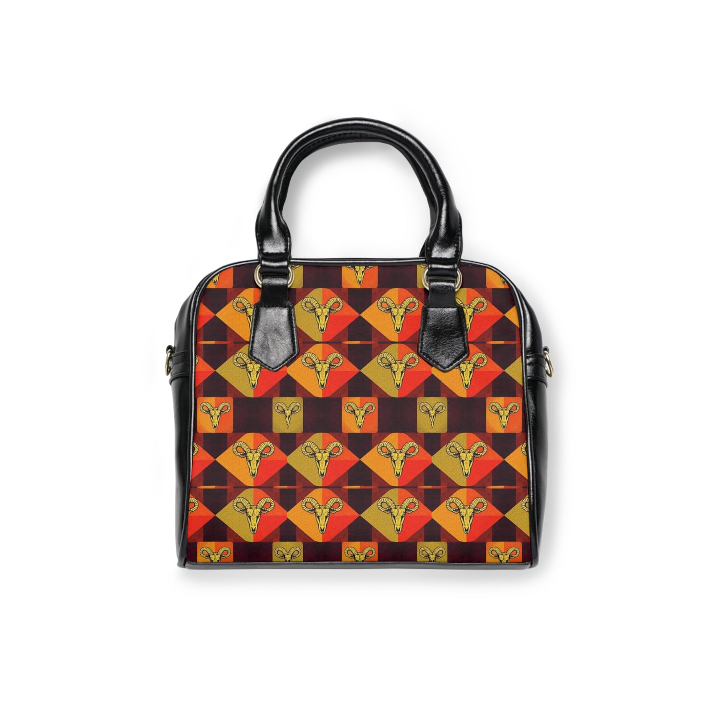 Shoulder Handbag, Taurus, Zodiac v4, Shapes Pattern