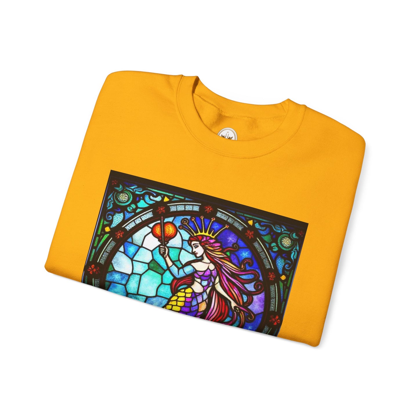 Unisex Heavy Blend™ Crewneck Sweatshirt, Glass, Aquarius Zodiac Design