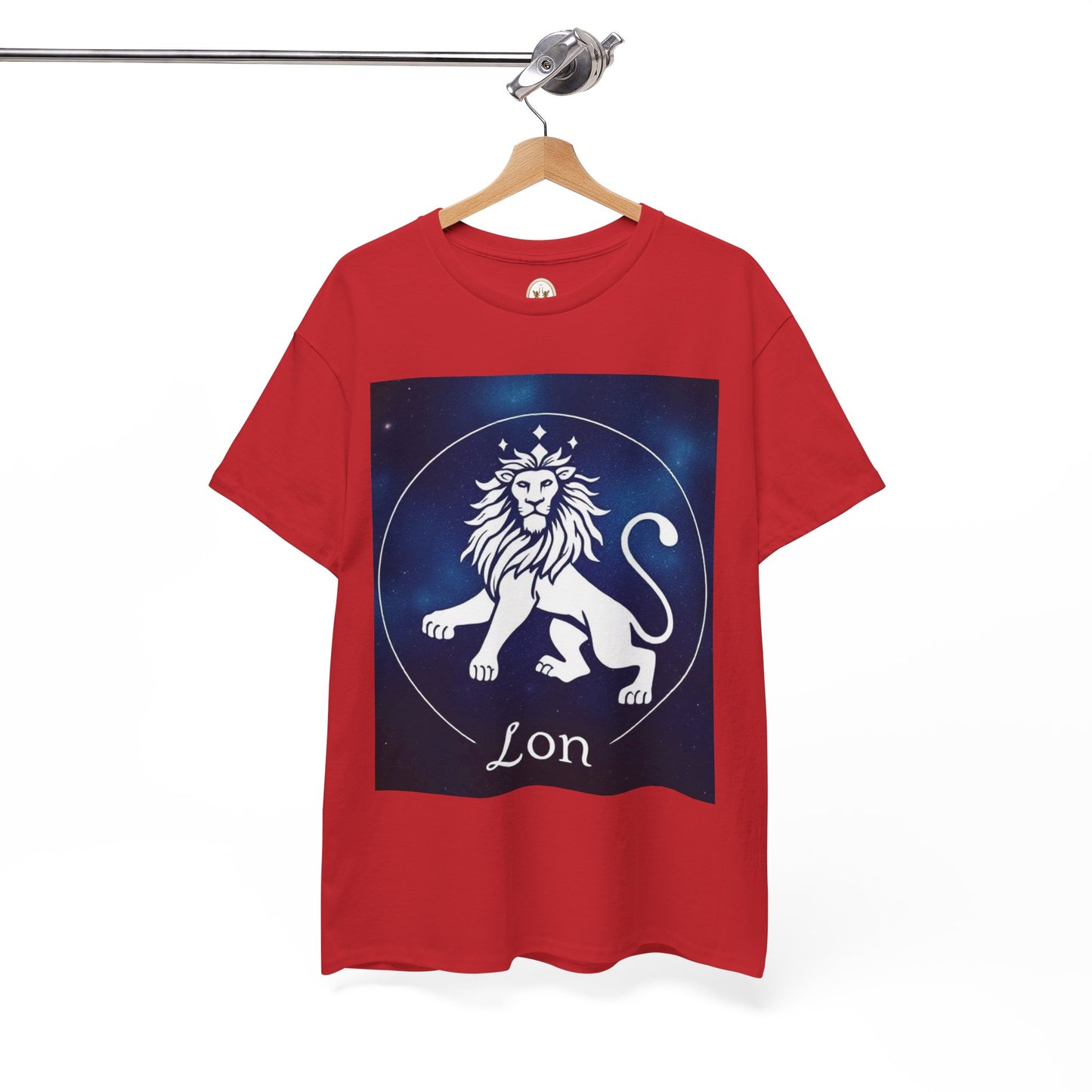 Unisex Heavy Cotton T-Shirt, Space Lion v1, Leo Zodiac Design