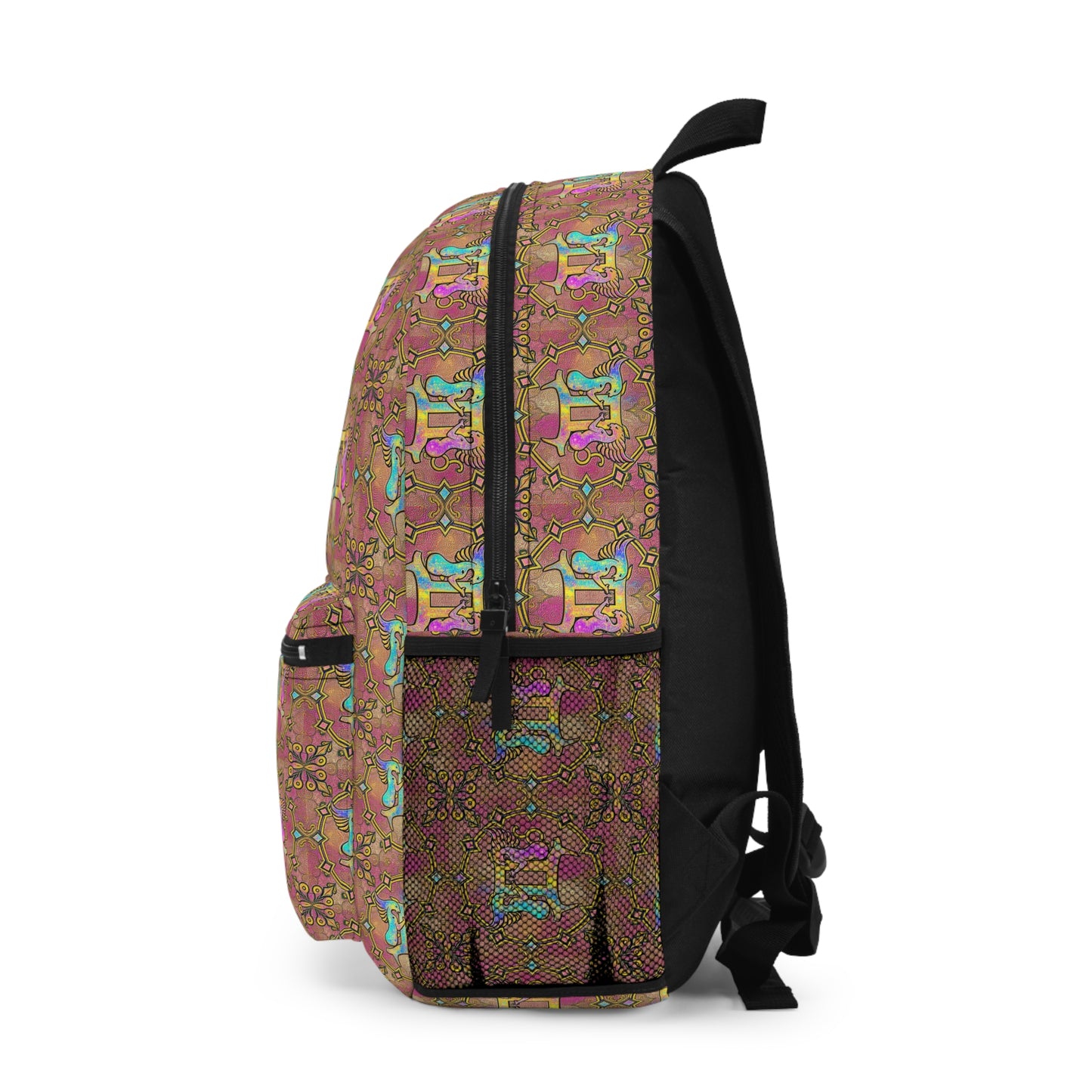 Backpack, Gemini, Zodiac, Metal Pattern