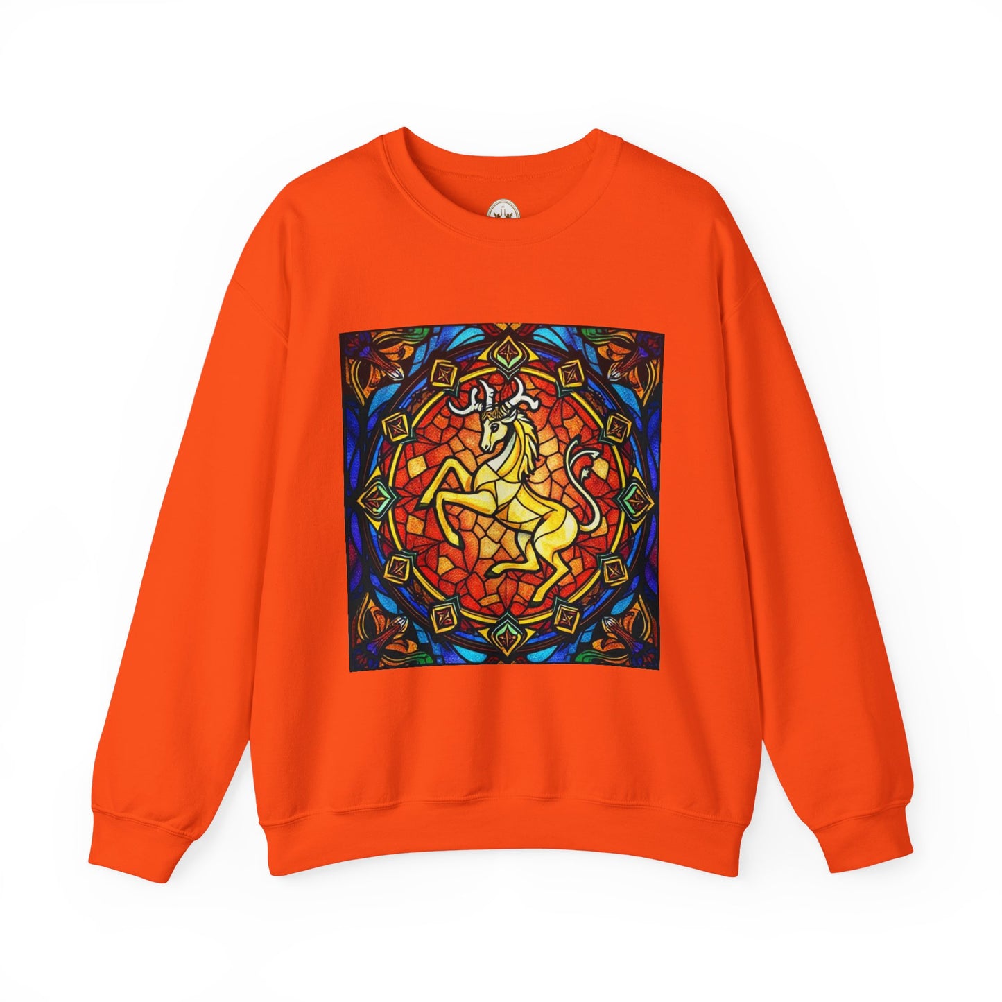 Unisex Heavy Blend™ Crewneck Sweatshirt, Glass 1, Capricorn Zodiac Design