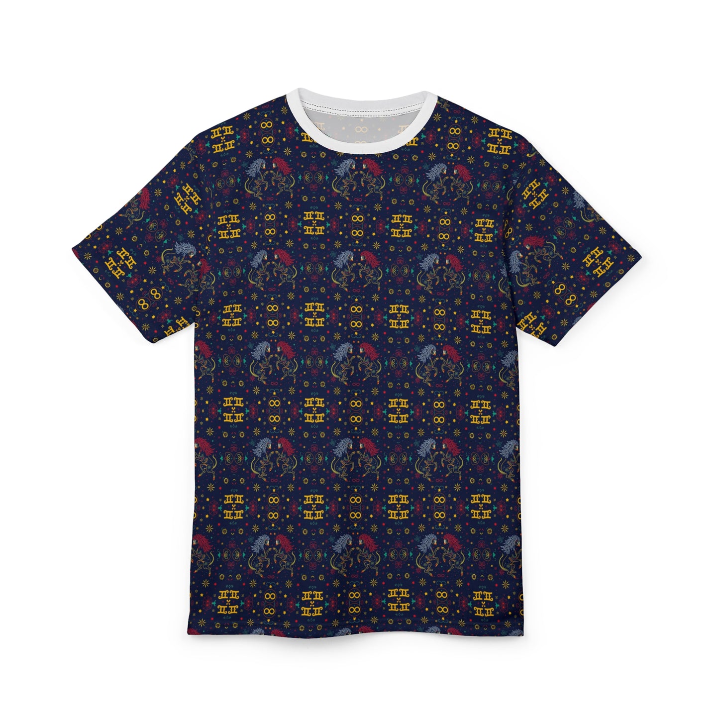 Unisex Cut & Sew T-Shirt, AOP, Gemini, Zodiac v1, Pattern