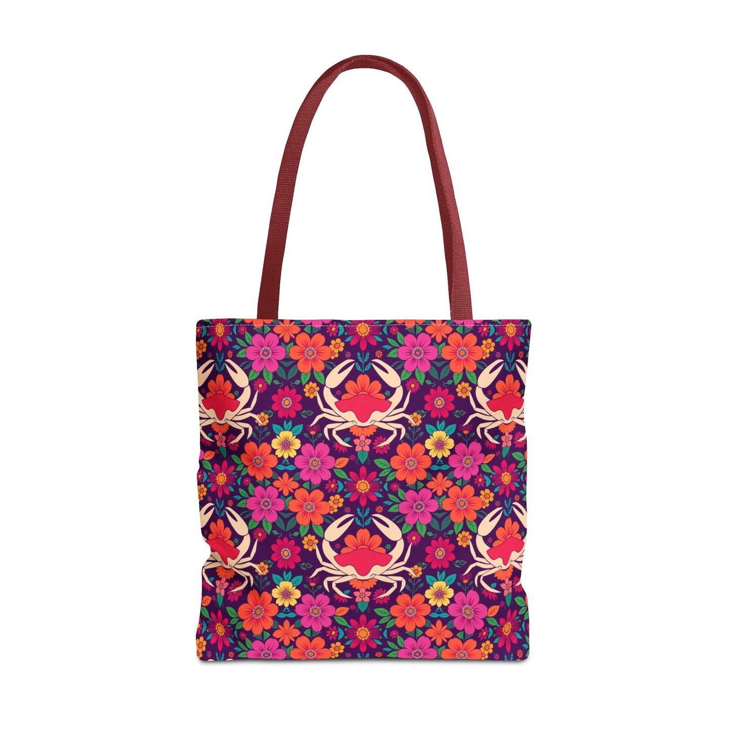 Tote Bag (AOP), Cancer, Zodiac, Flower Pattern