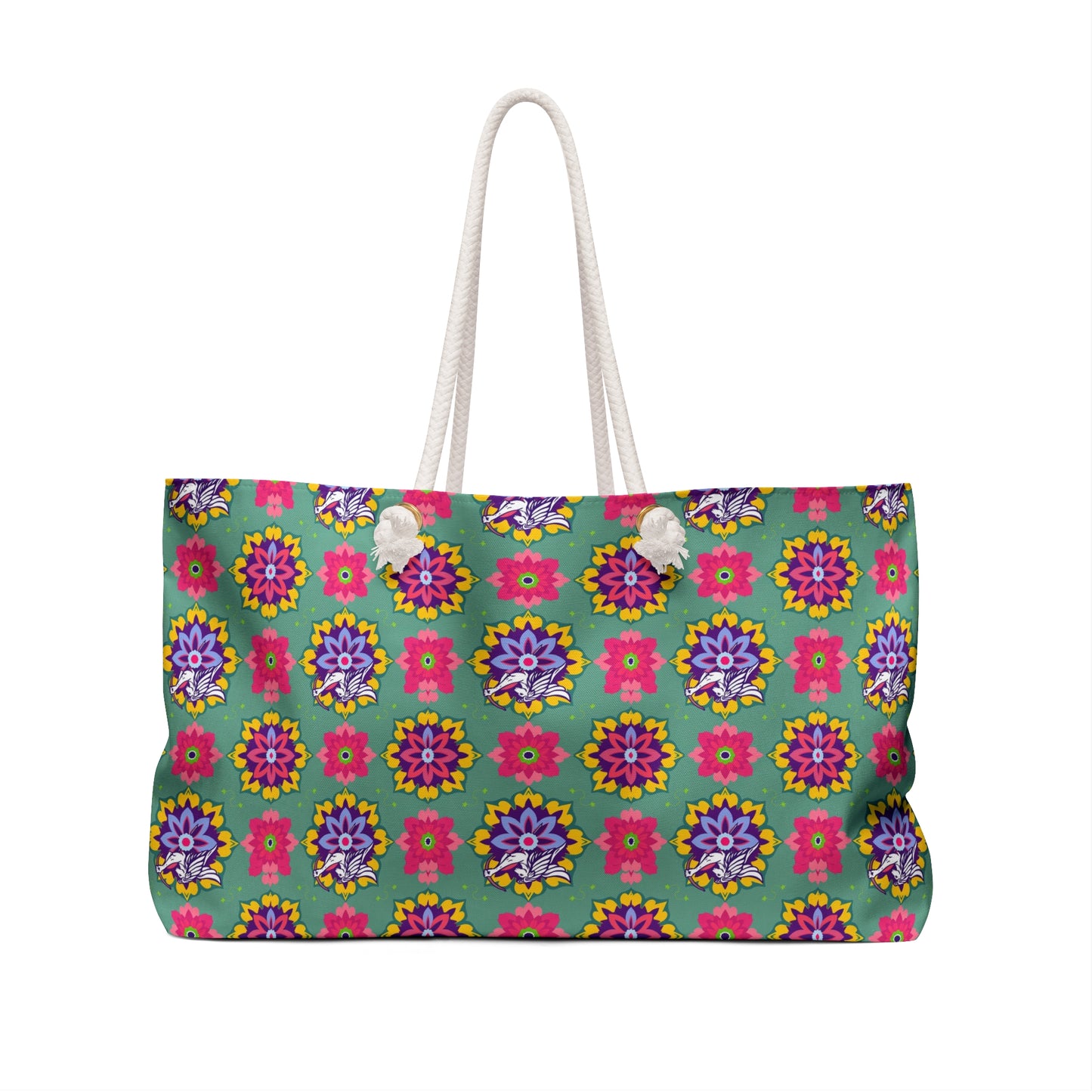Weekender Bag, Sagittarius, Zodiac v2, Flower Pattern