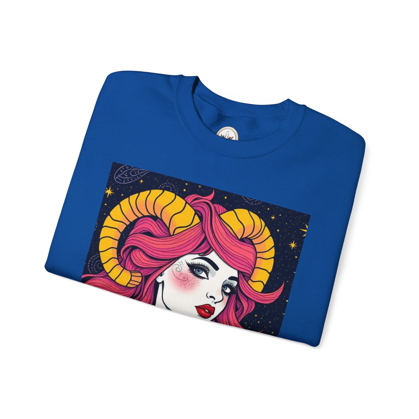 Unisex Heavy Blend™ Crewneck Sweatshirt, Aries, Zodiac, Sexy Pattern