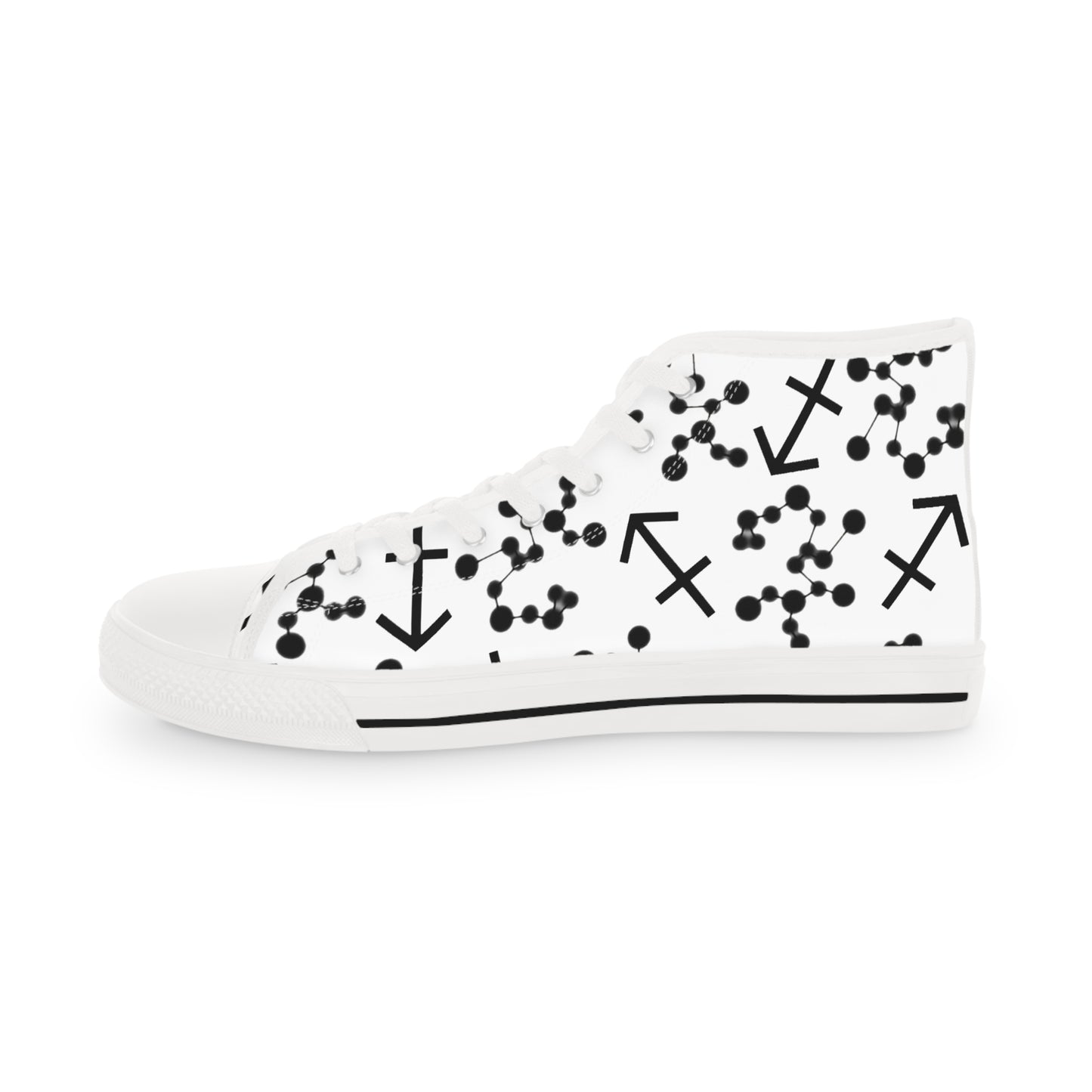 Men's High Top Sneakers, Breathable polyester canvas, Sagittarius Zodiac Design