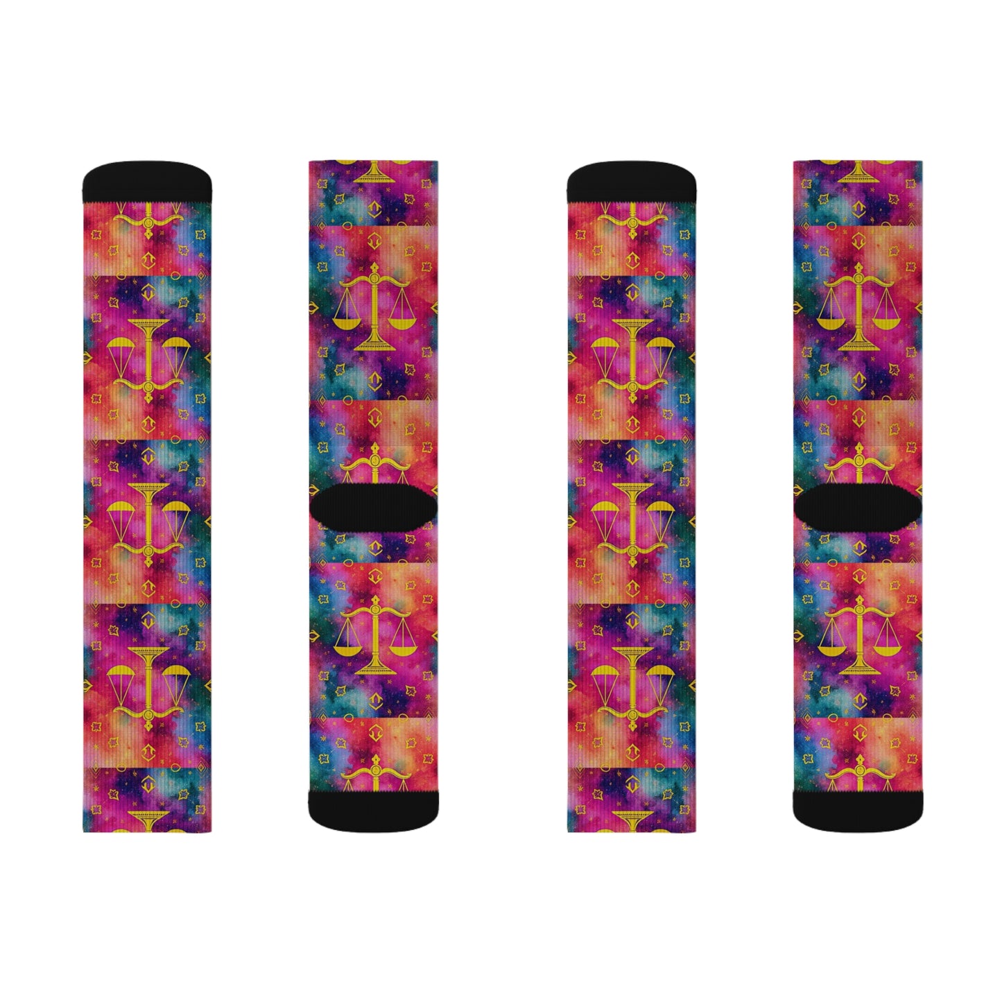 Sublimation Socks, Libra, Zodiac v3, Pattern