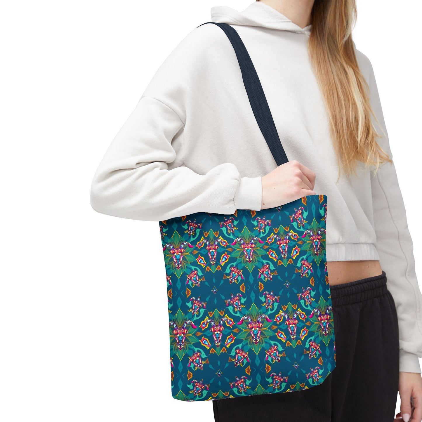 Tote Bag (AOP), Taurus, Zodiac v1, Jewel Pattern
