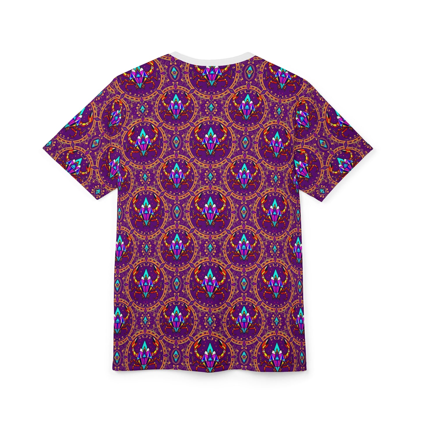 Unisex Cut & Sew T-Shirt, (AOP), Scorpio, Zodiac v1, Jewels Pattern