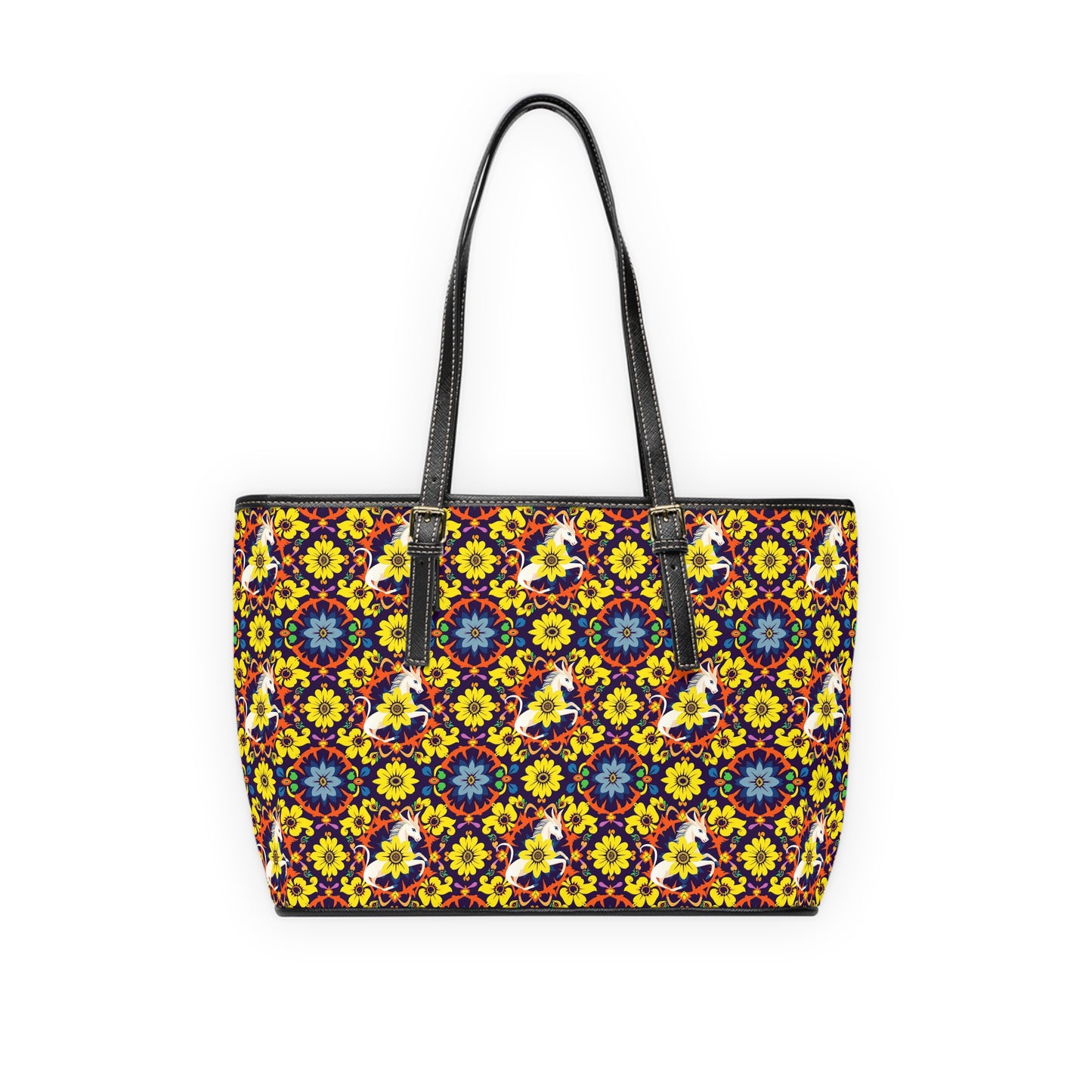 Leather Shoulder Bag, Aquarius, Zodiac, Flower Pattern