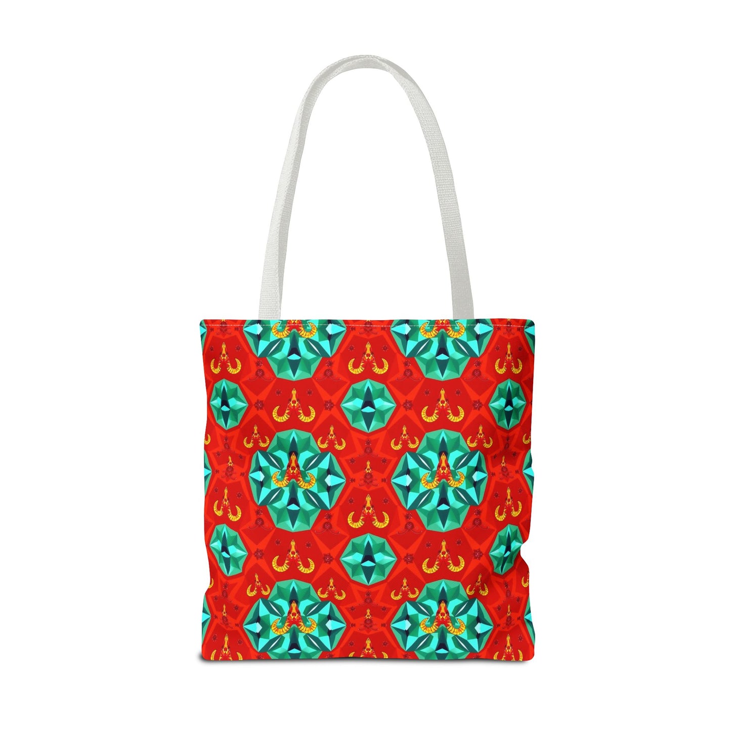Tote Bag (AOP), Aries, Zodiac v1, Jewel Pattern