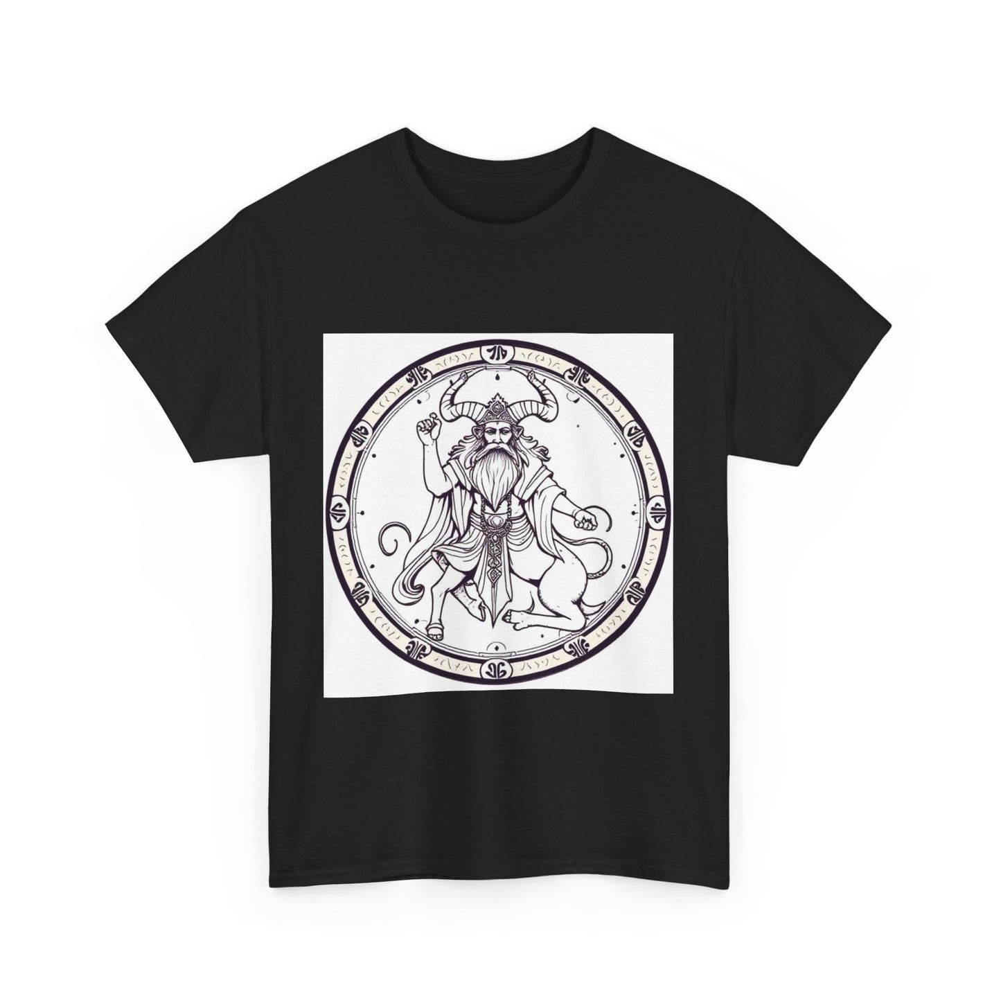 Unisex Heavy Cotton T-Shirt, Bull Centaur v1, Taurus Zodiac Design